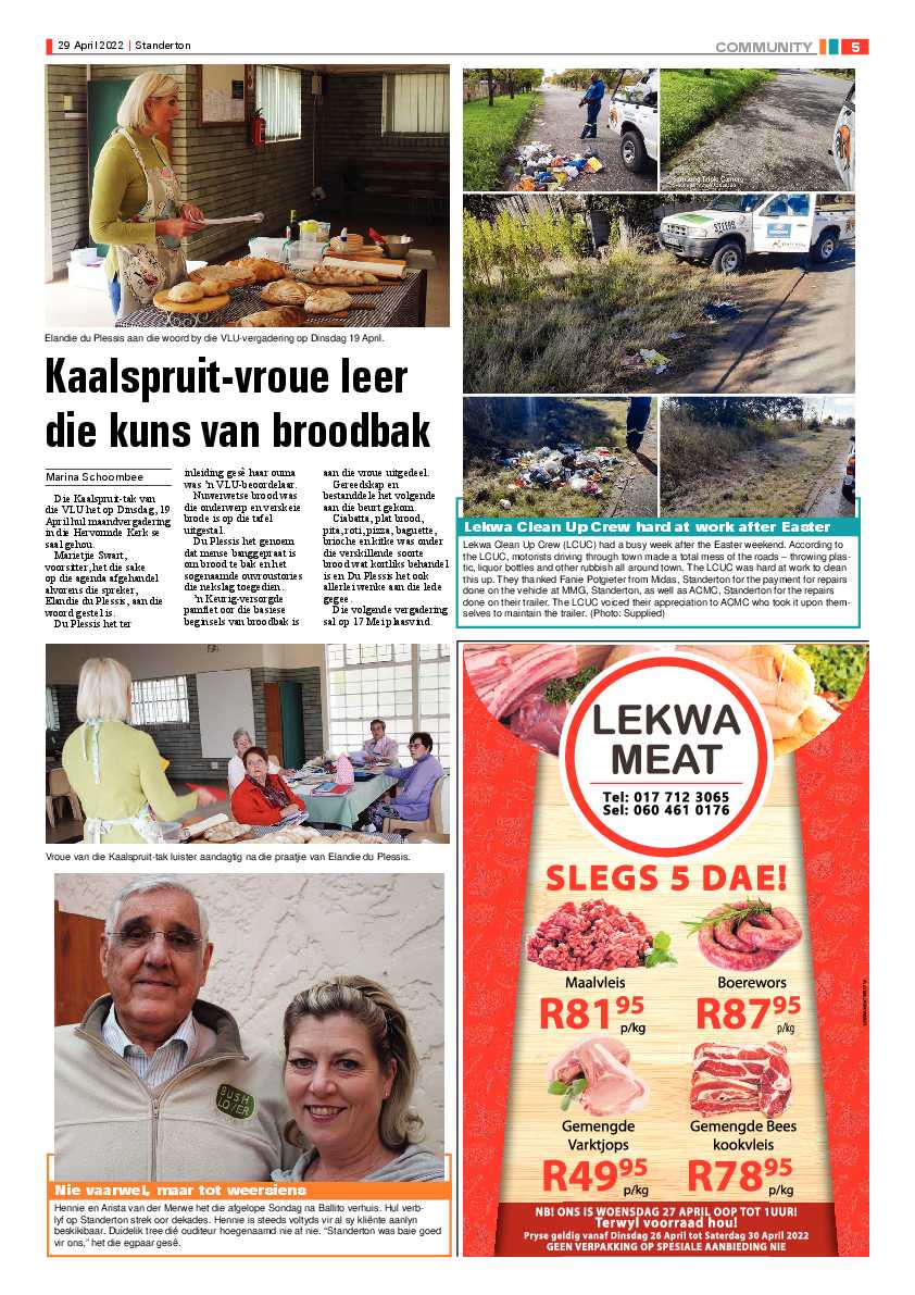 Standerton Advertiser 29 April 2022 page 5