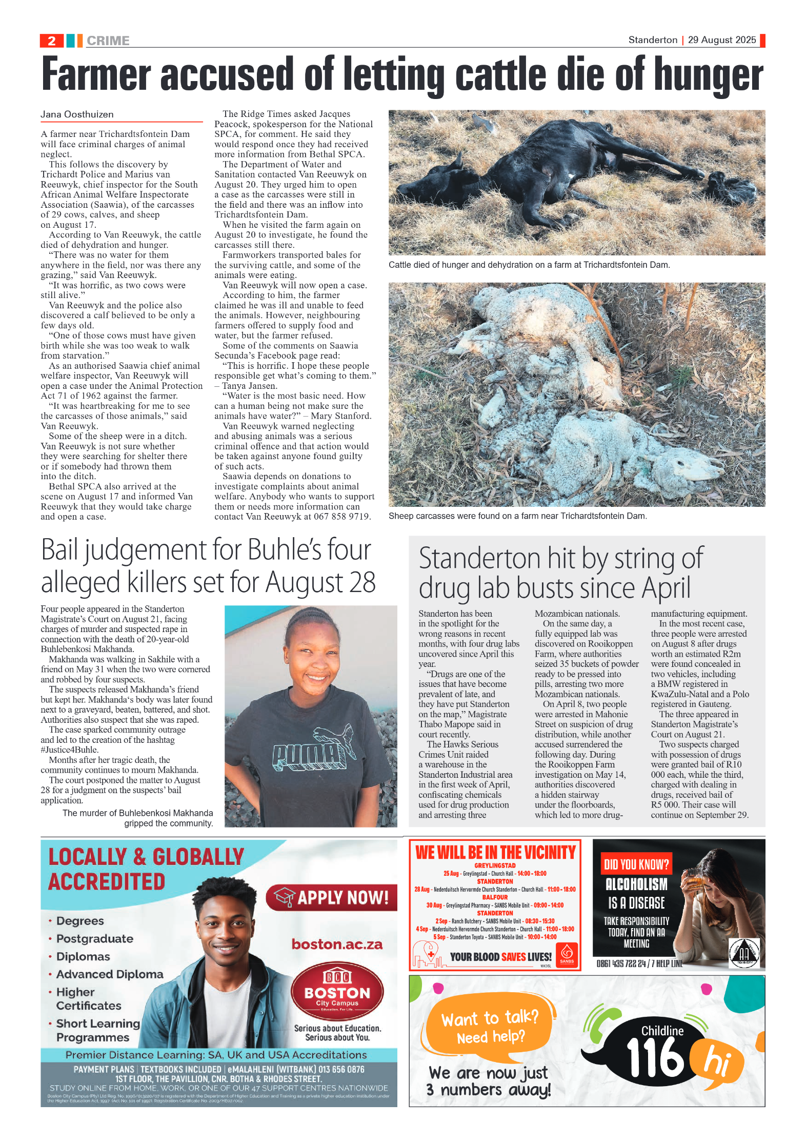 Standerton Advertiser 29 August 2025 page 2