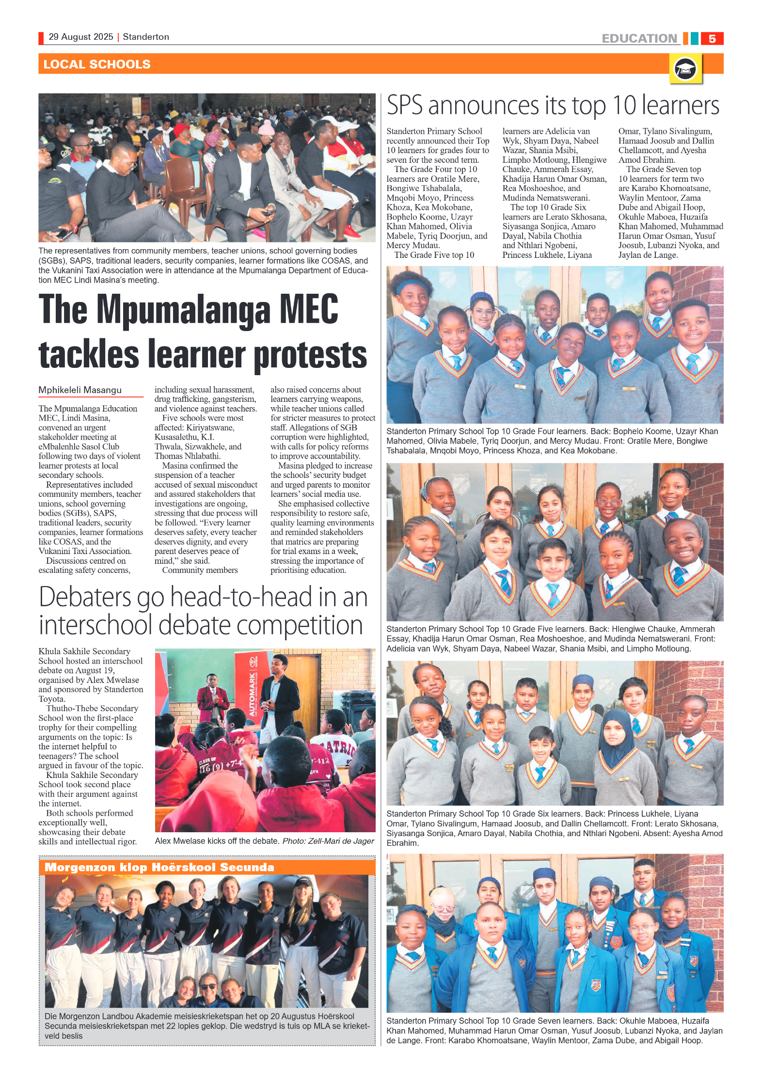Standerton Advertiser 29 August 2025 page 5