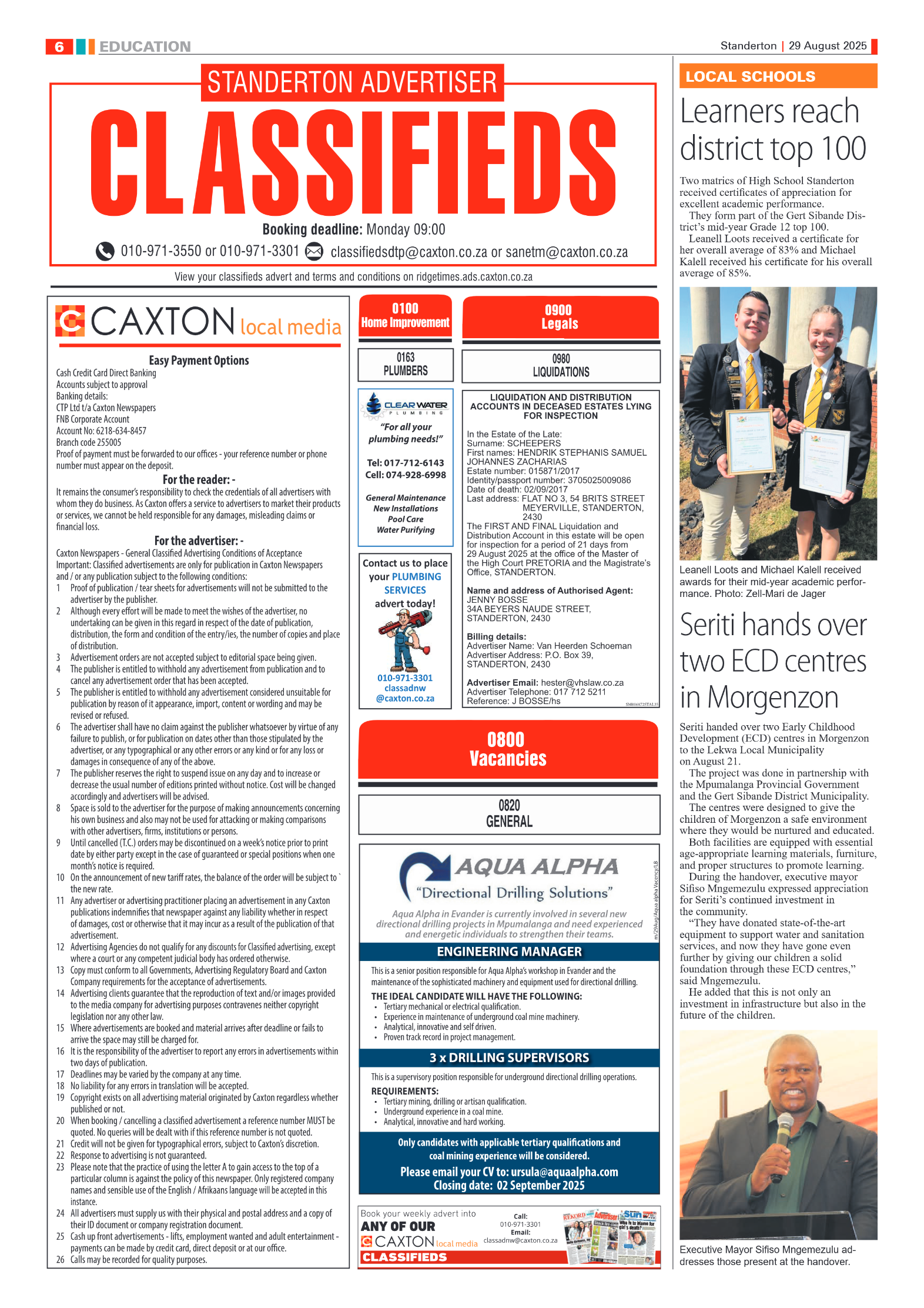 Standerton Advertiser 29 August 2025 page 6