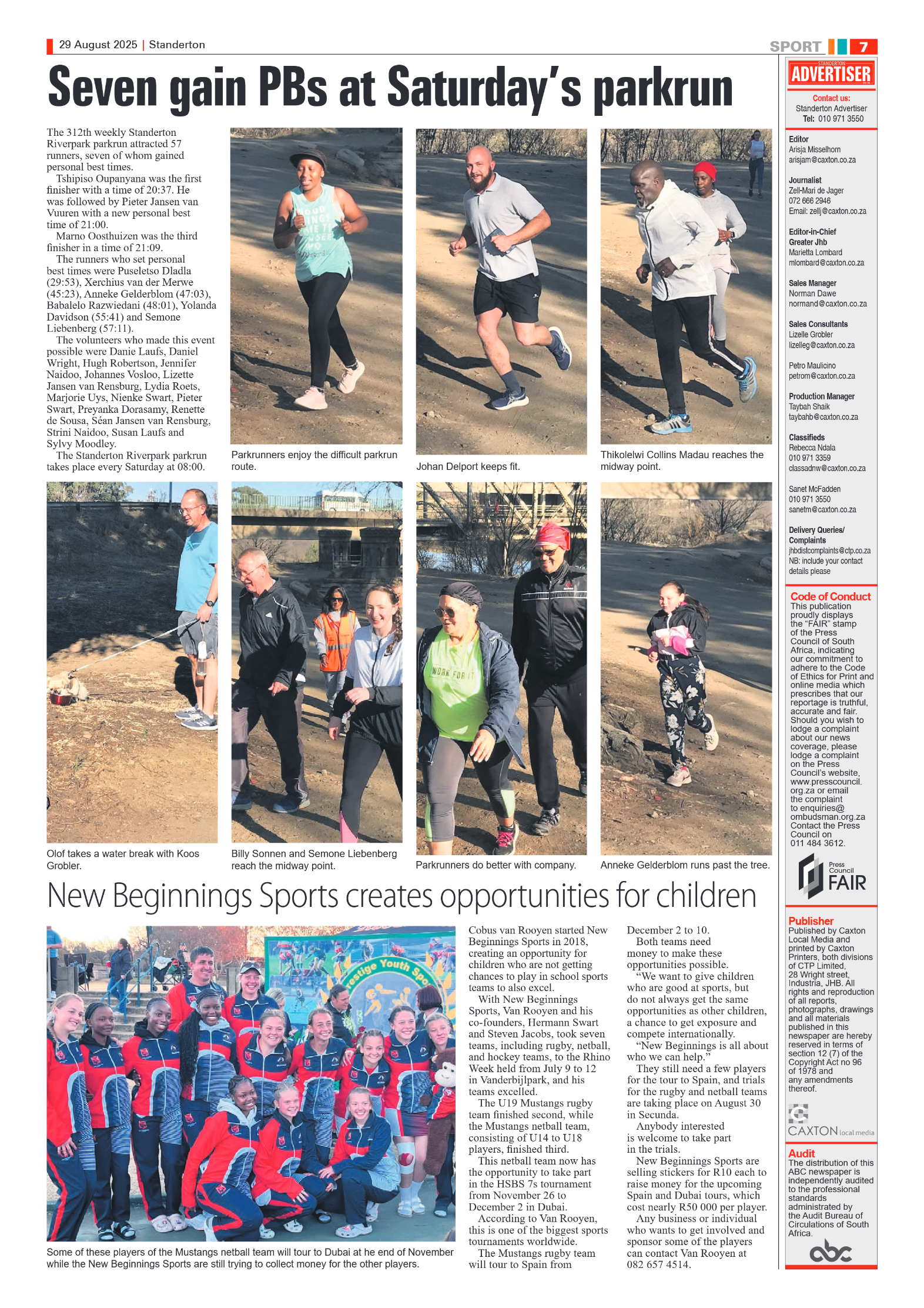 Standerton Advertiser 29 August 2025 page 7