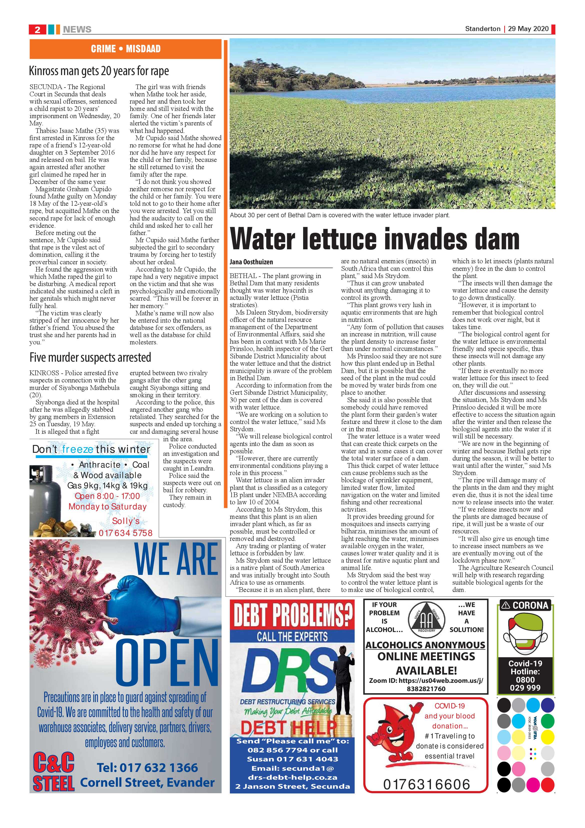 Standerton Advertiser 29 May 2020 page 2