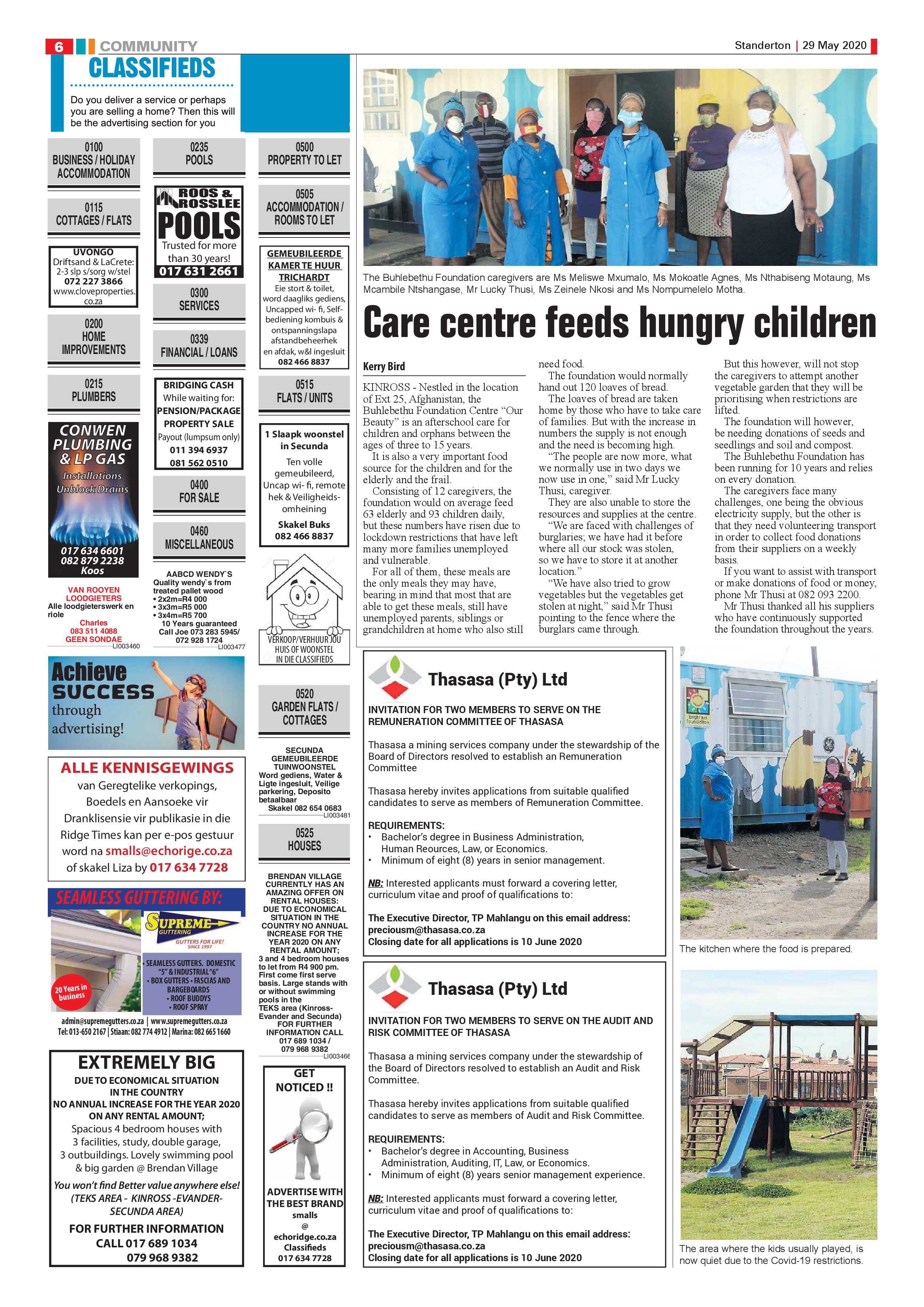 Standerton Advertiser 29 May 2020 page 6
