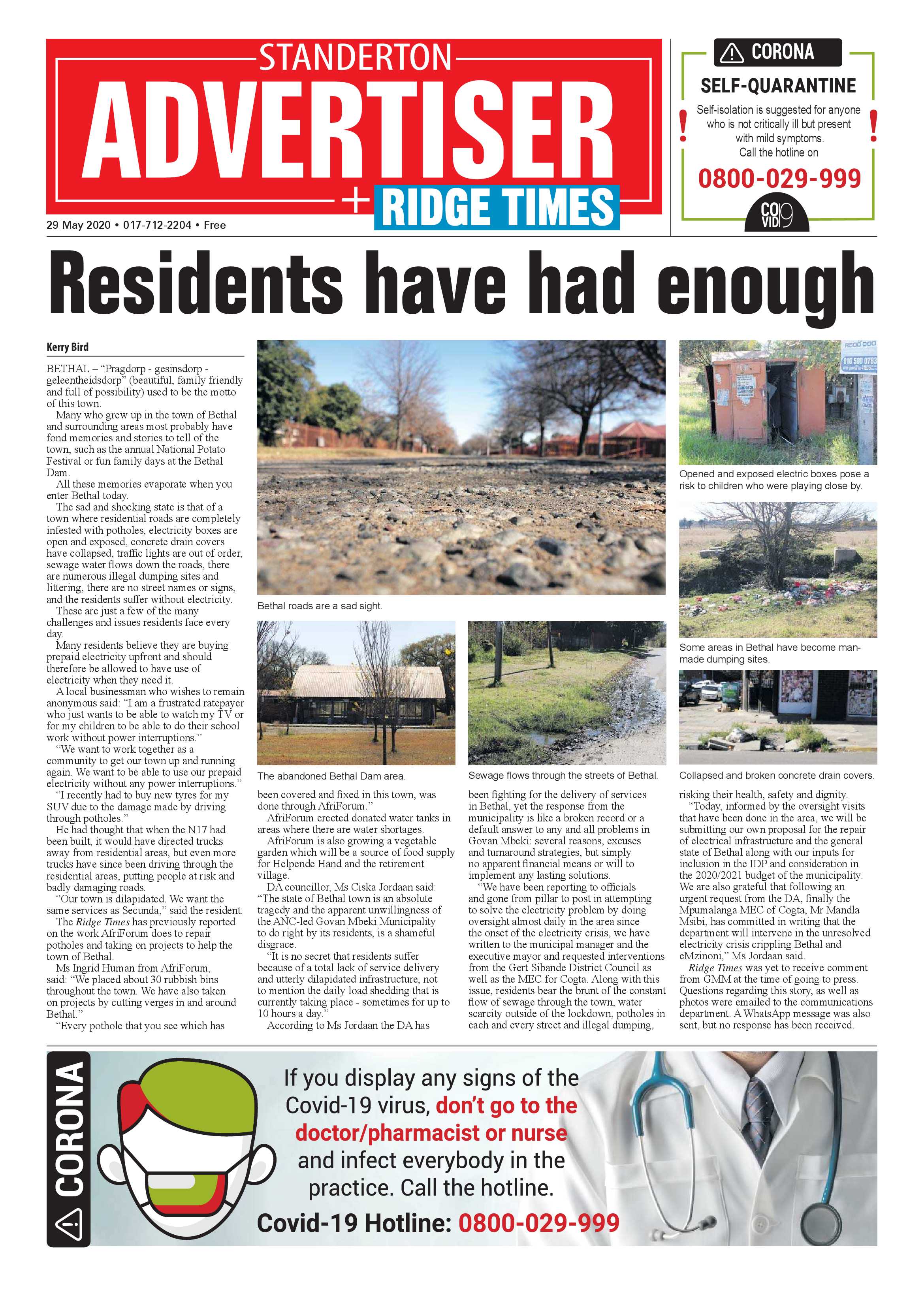Standerton Advertiser 29 May 2020 page 8