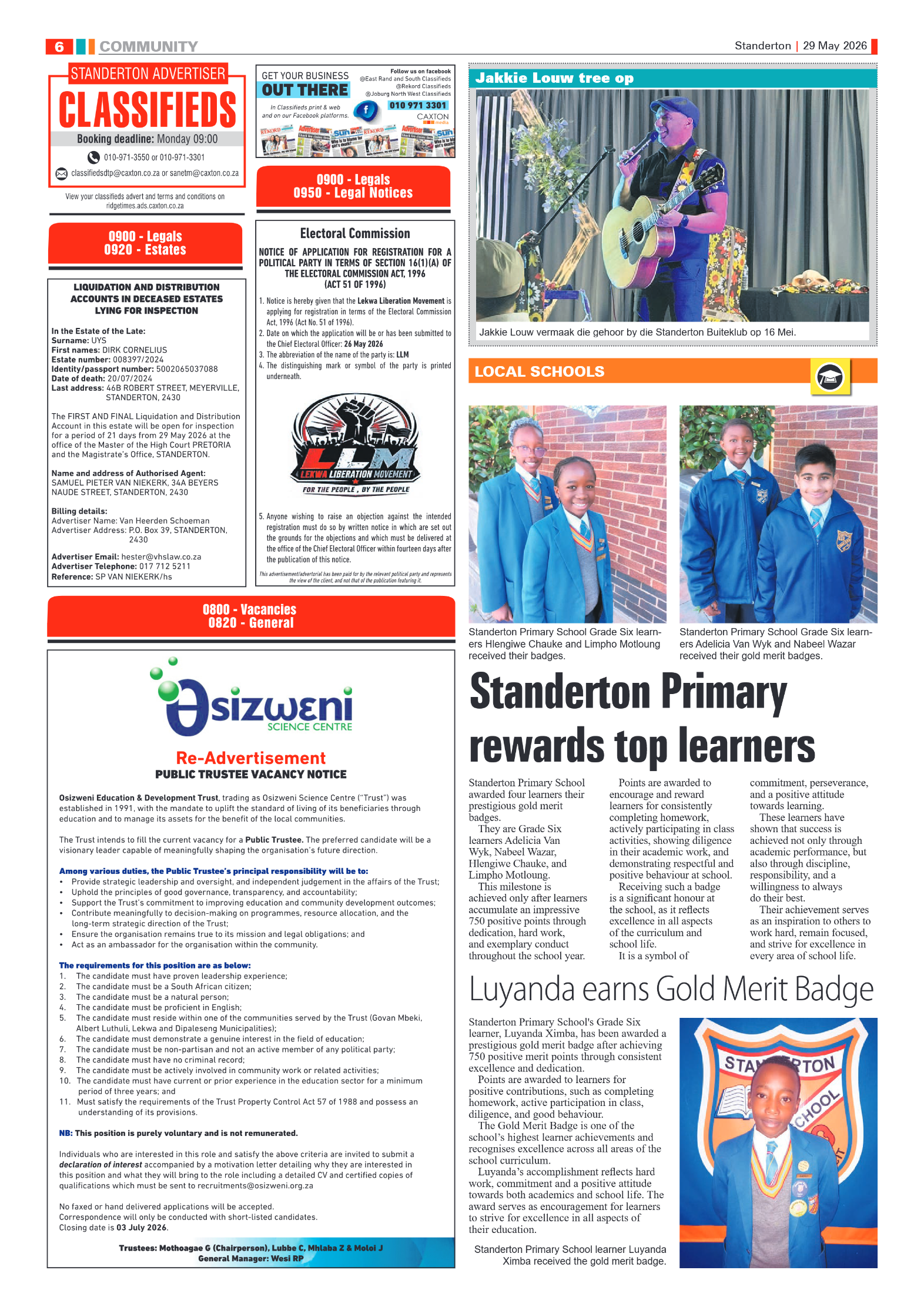 Standerton Advertiser 29 May 2026 page 6