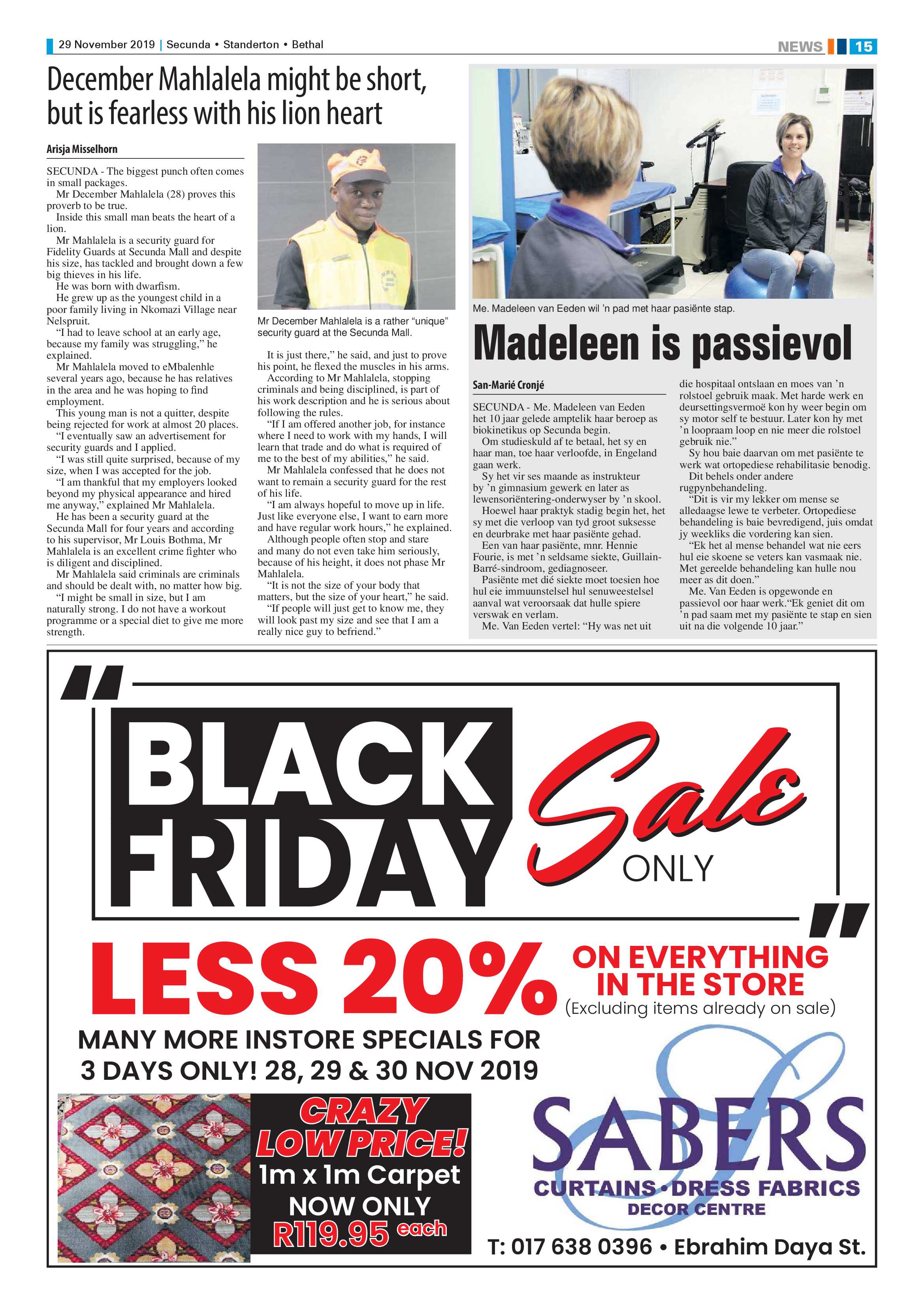 Standerton Advertiser 29 November 2019 page 15