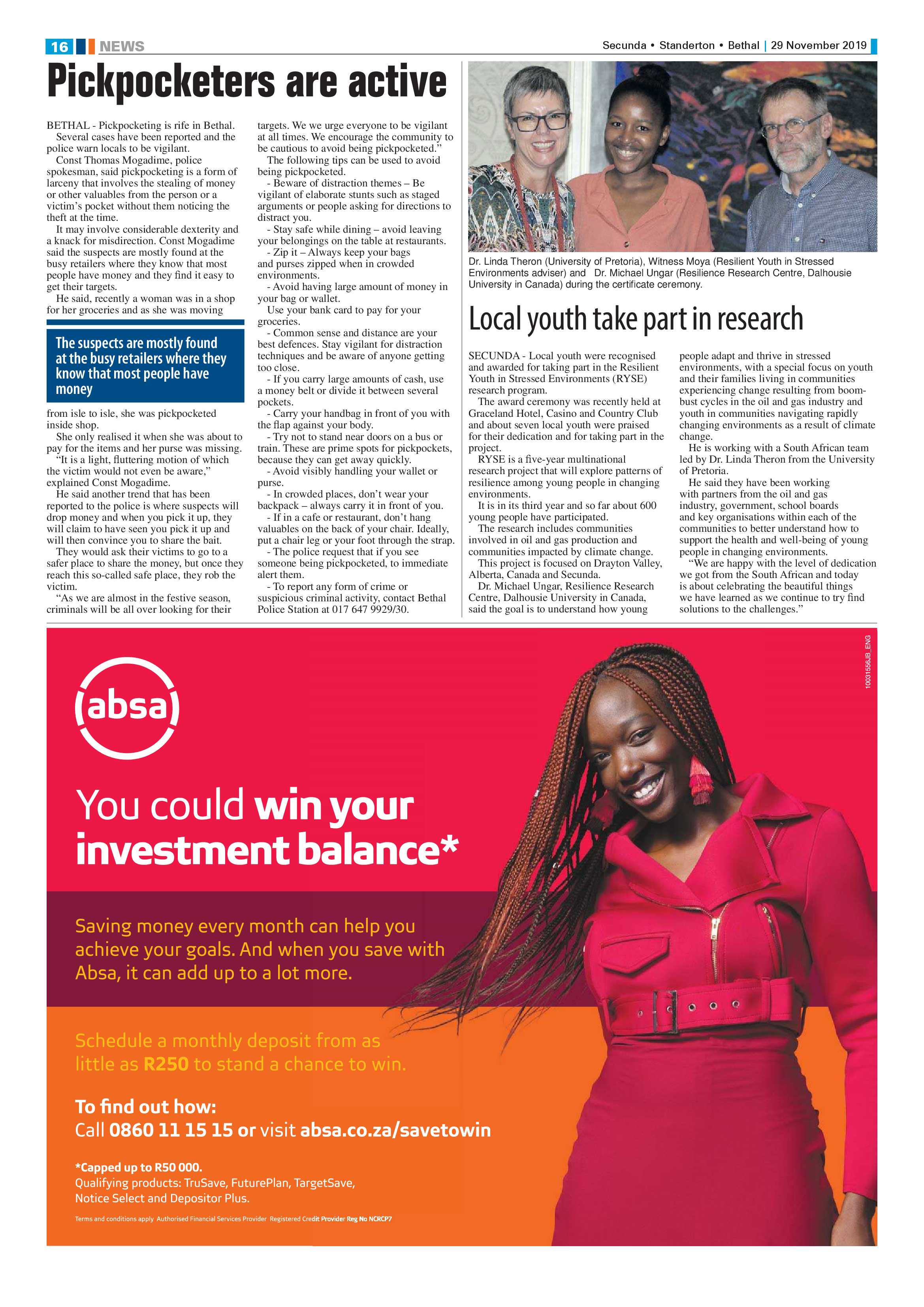 Standerton Advertiser 29 November 2019 page 16