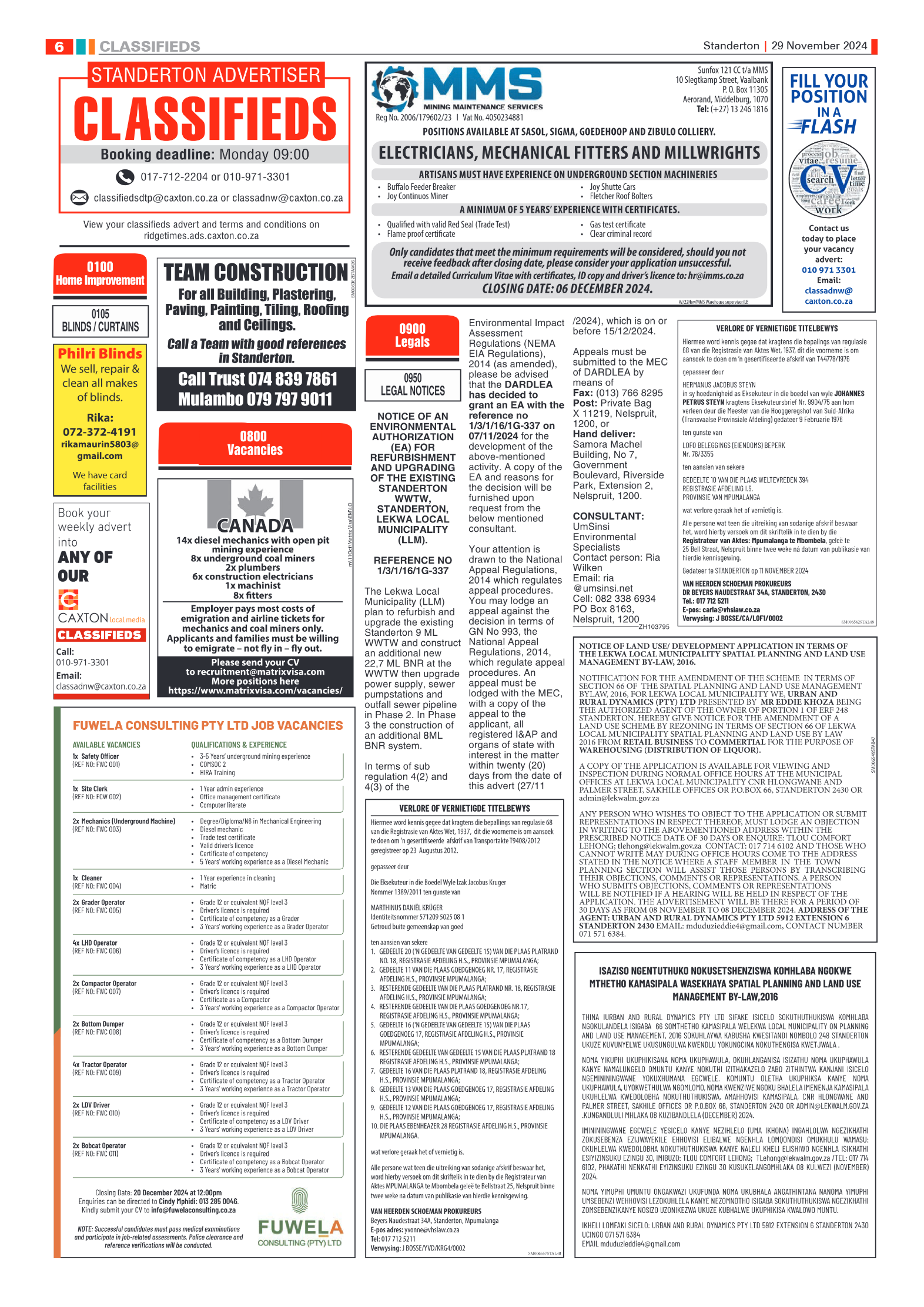 Standerton Advertiser 29 November 2024 page 6