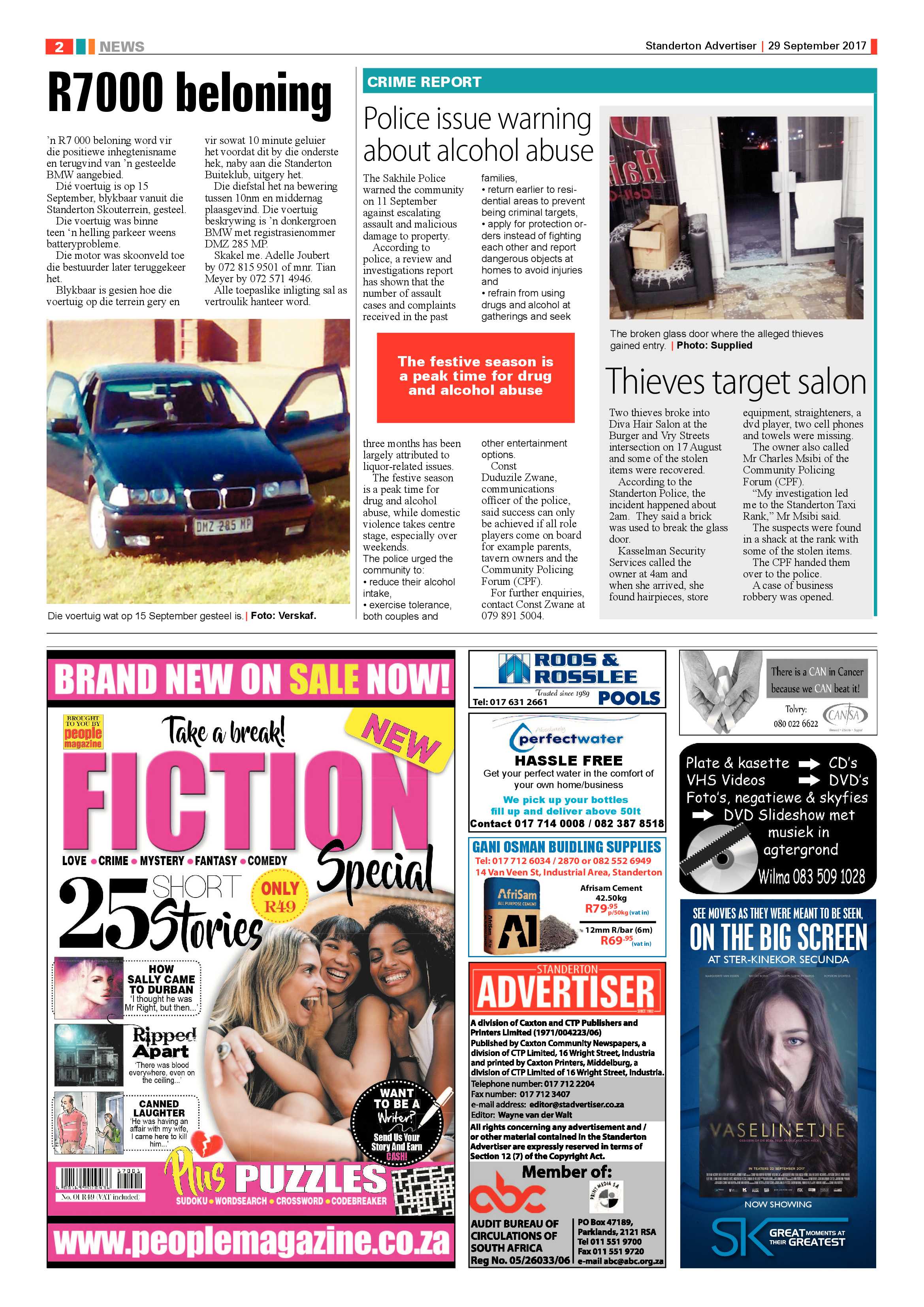 Standerton Advertiser 29 September 2014 page 2