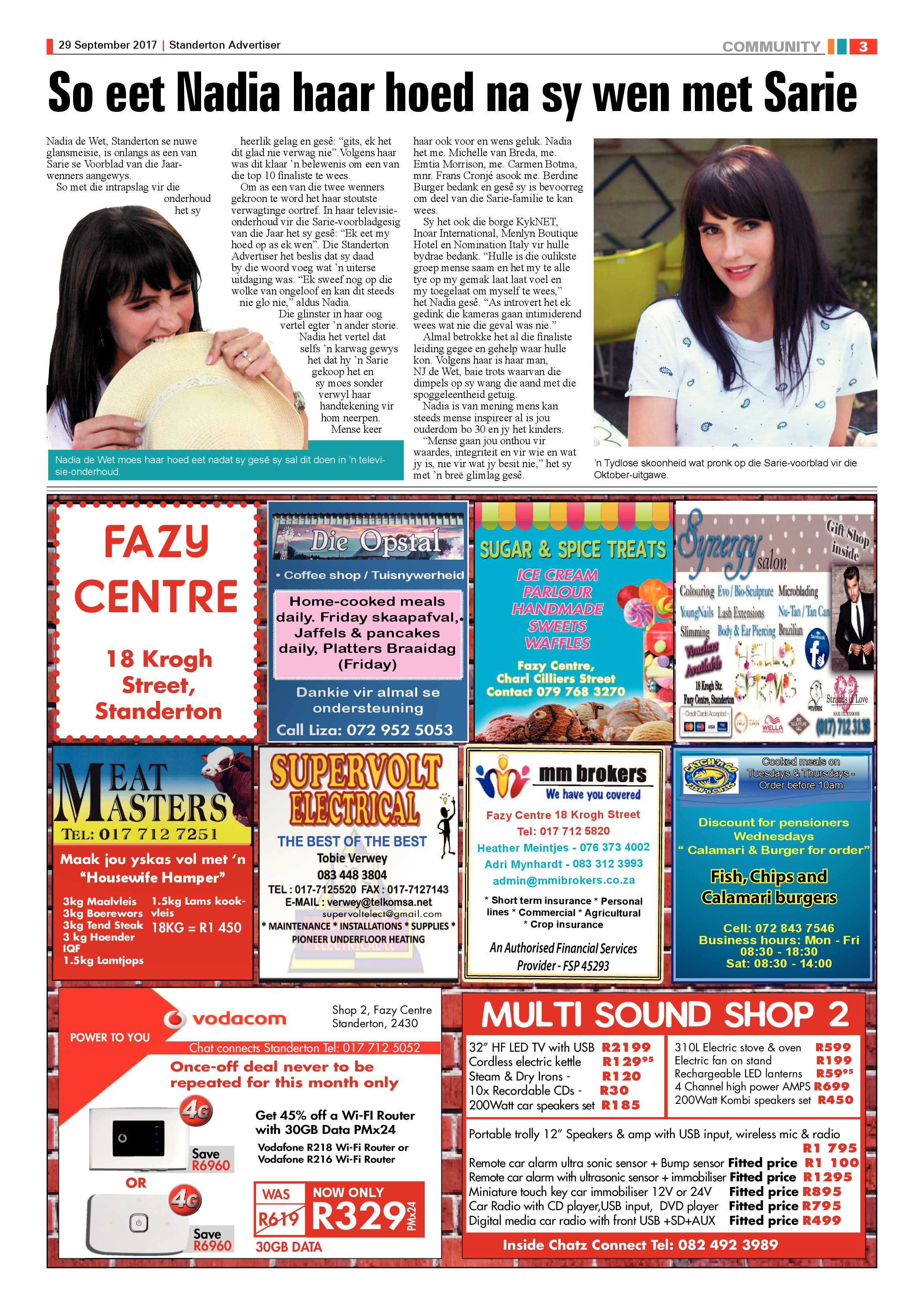 Standerton Advertiser 29 September 2014 page 3