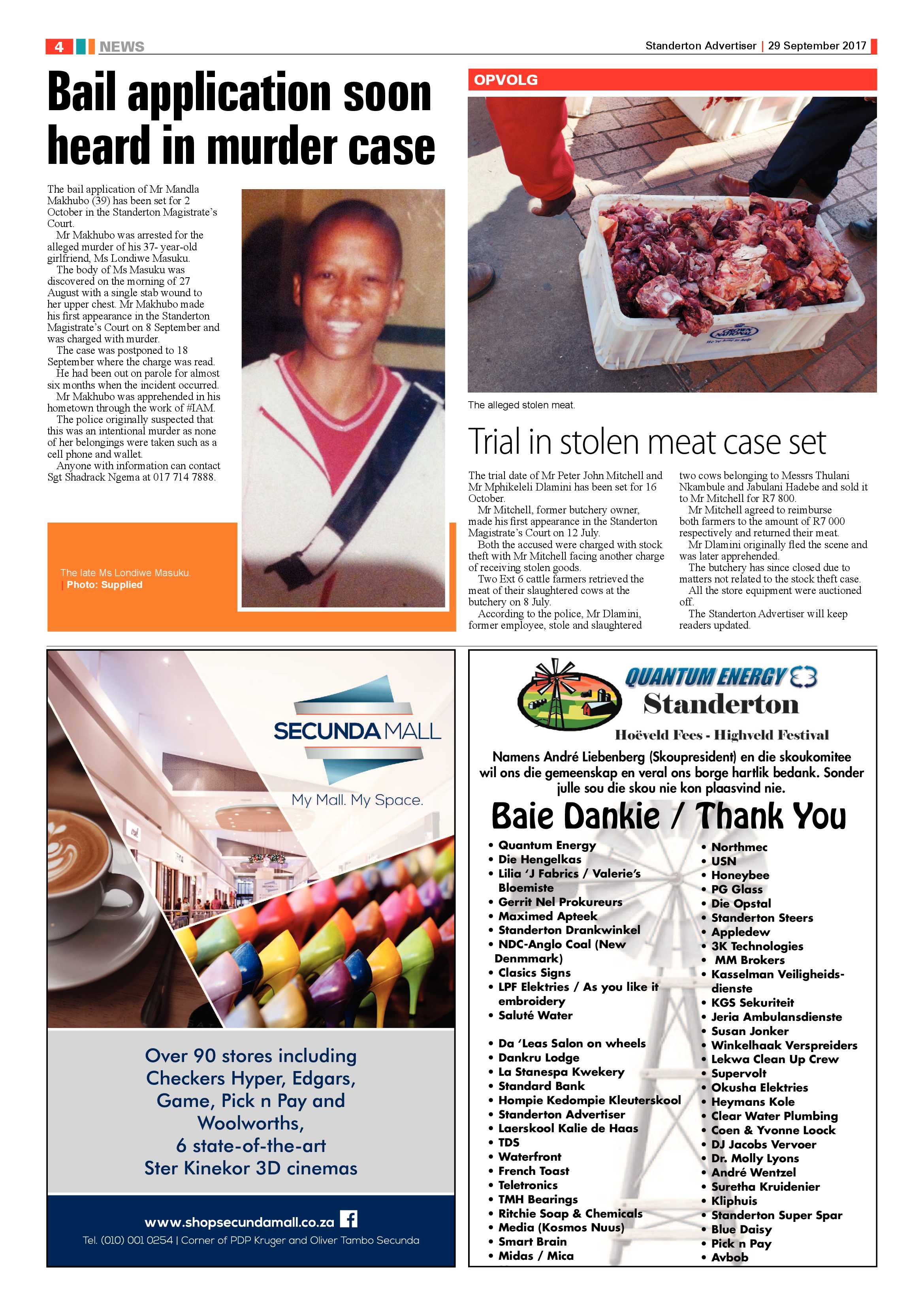 Standerton Advertiser 29 September 2014 page 4