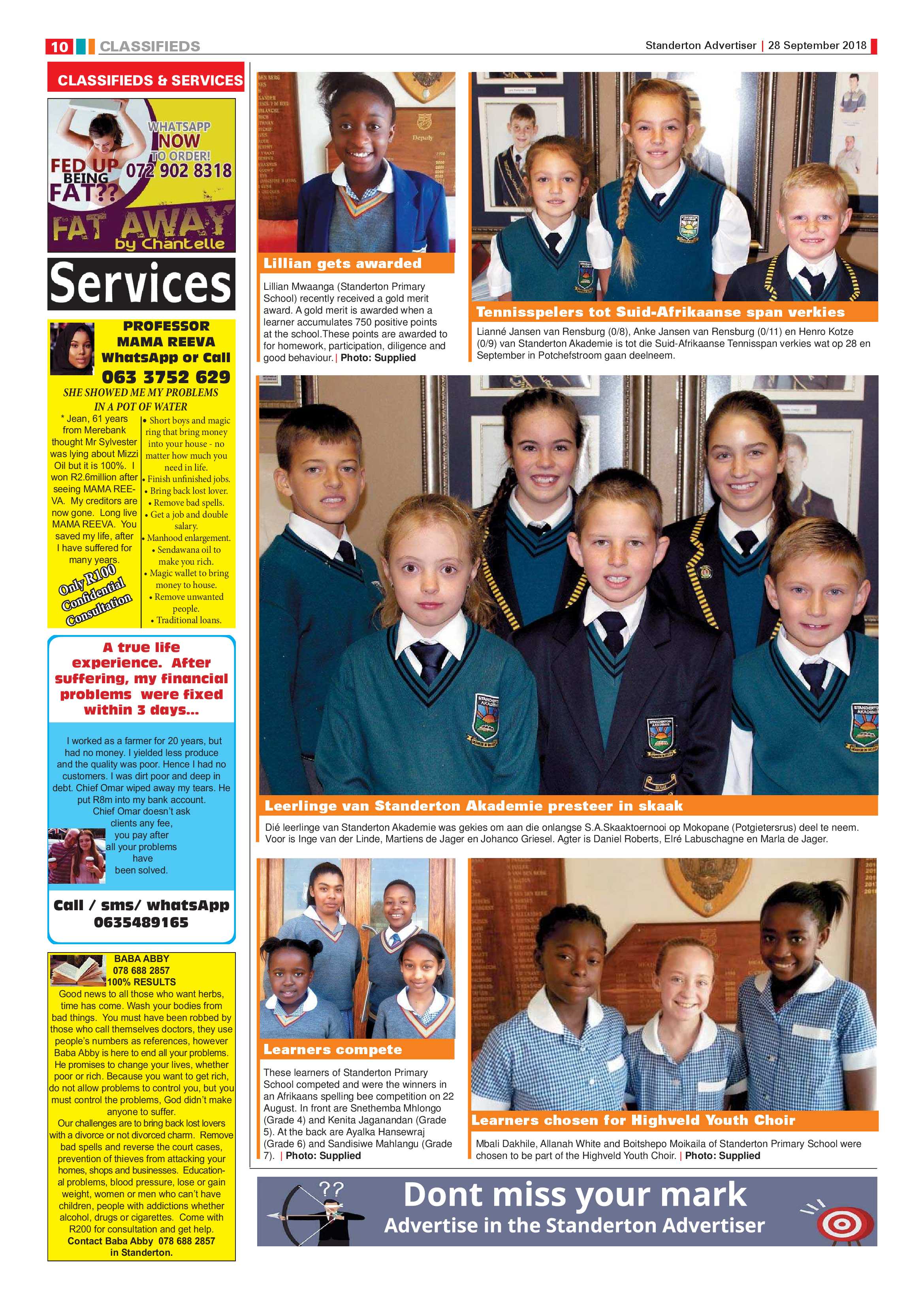 Standerton Advertiser 29 September 2018 page 10