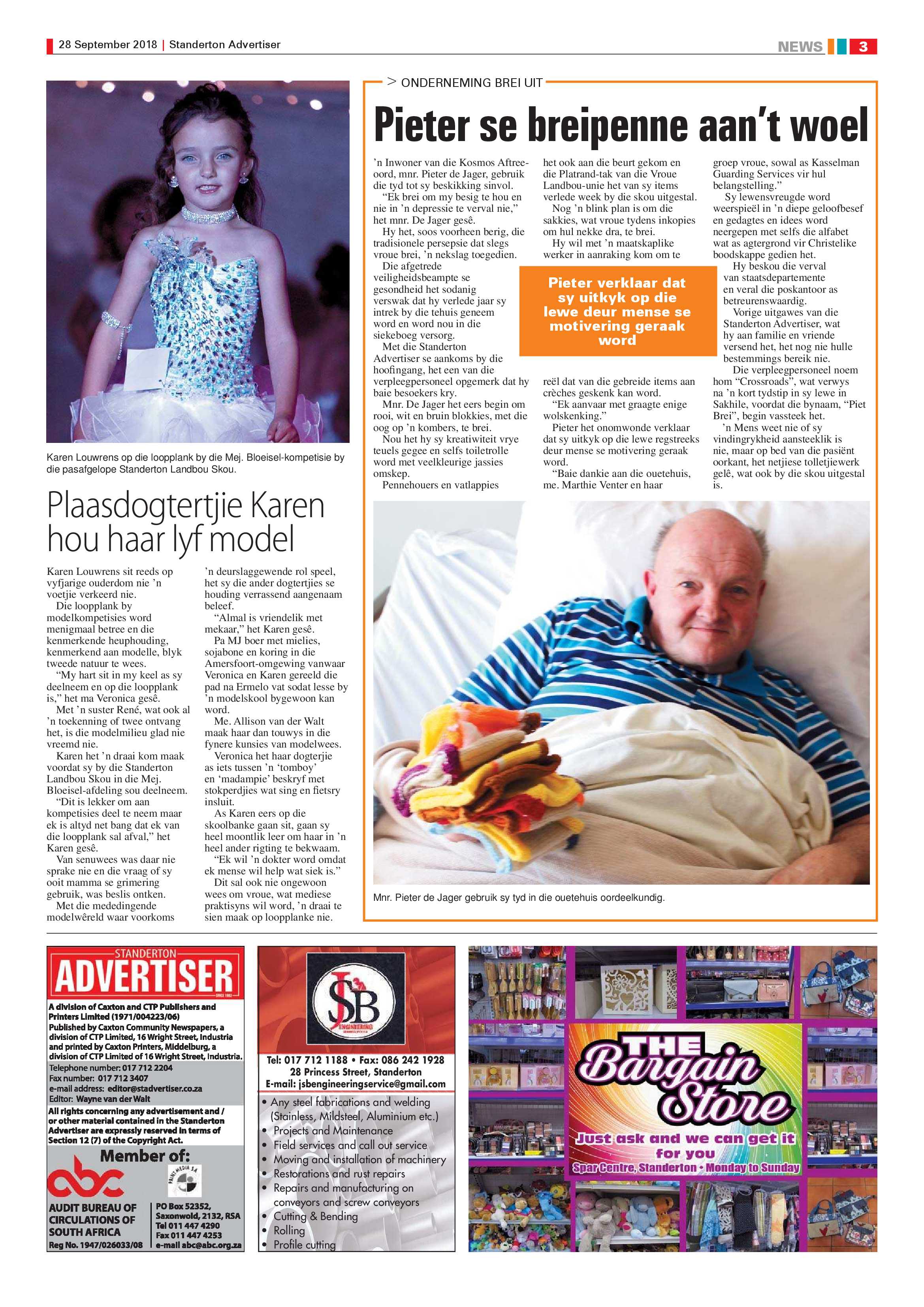 Standerton Advertiser 29 September 2018 page 3
