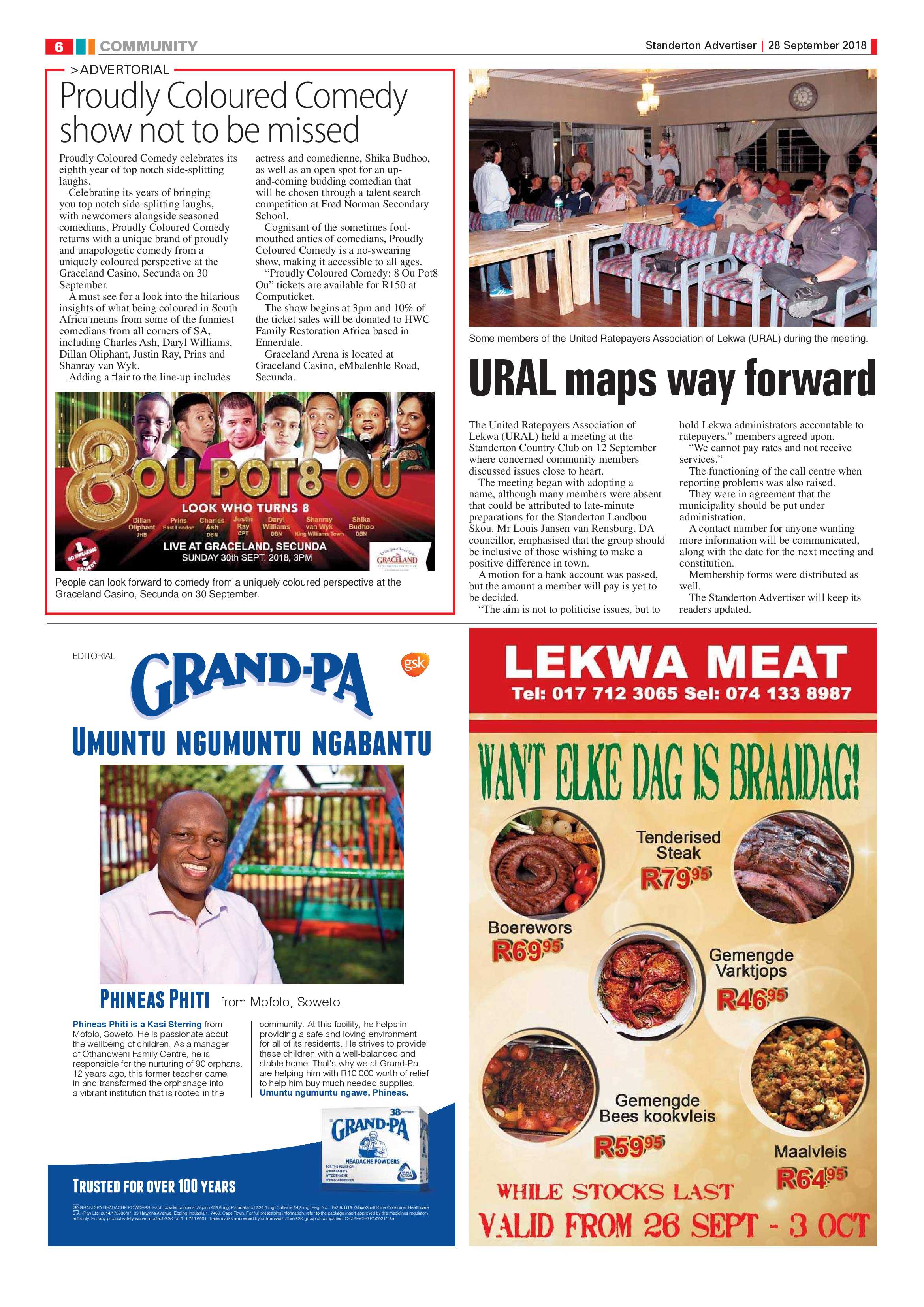 Standerton Advertiser 29 September 2018 page 6