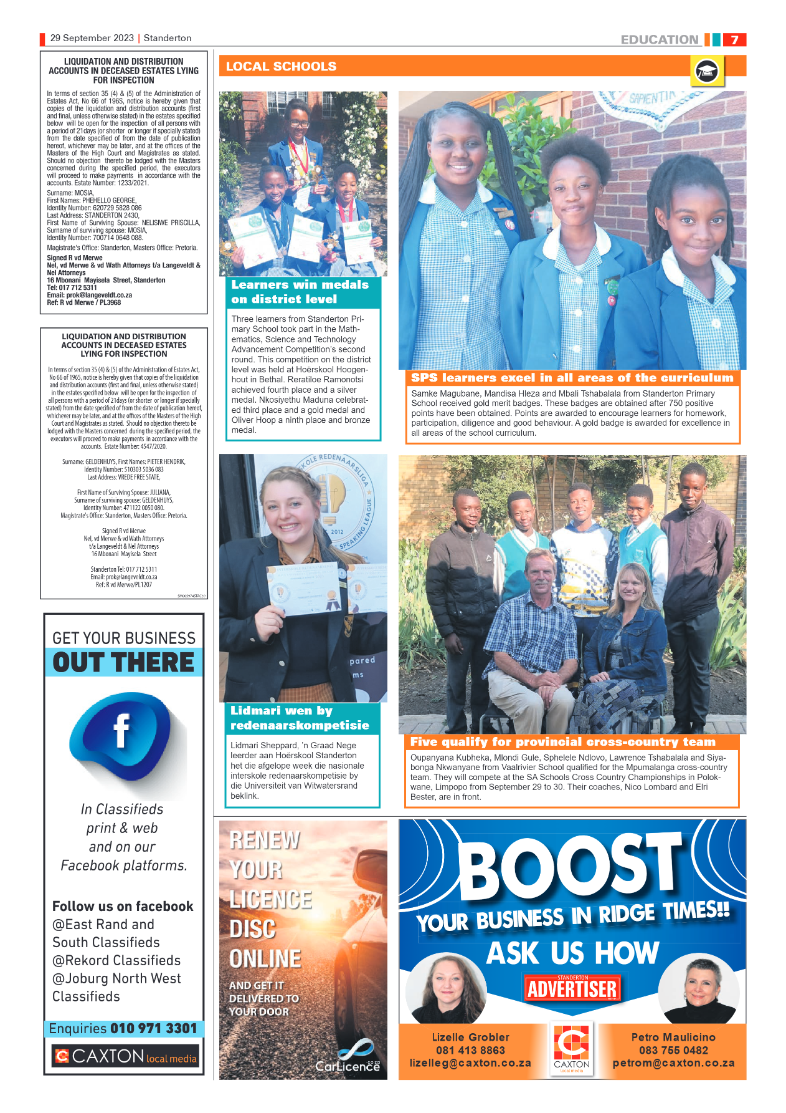 Standerton Advertiser 29 September 2023 page 7