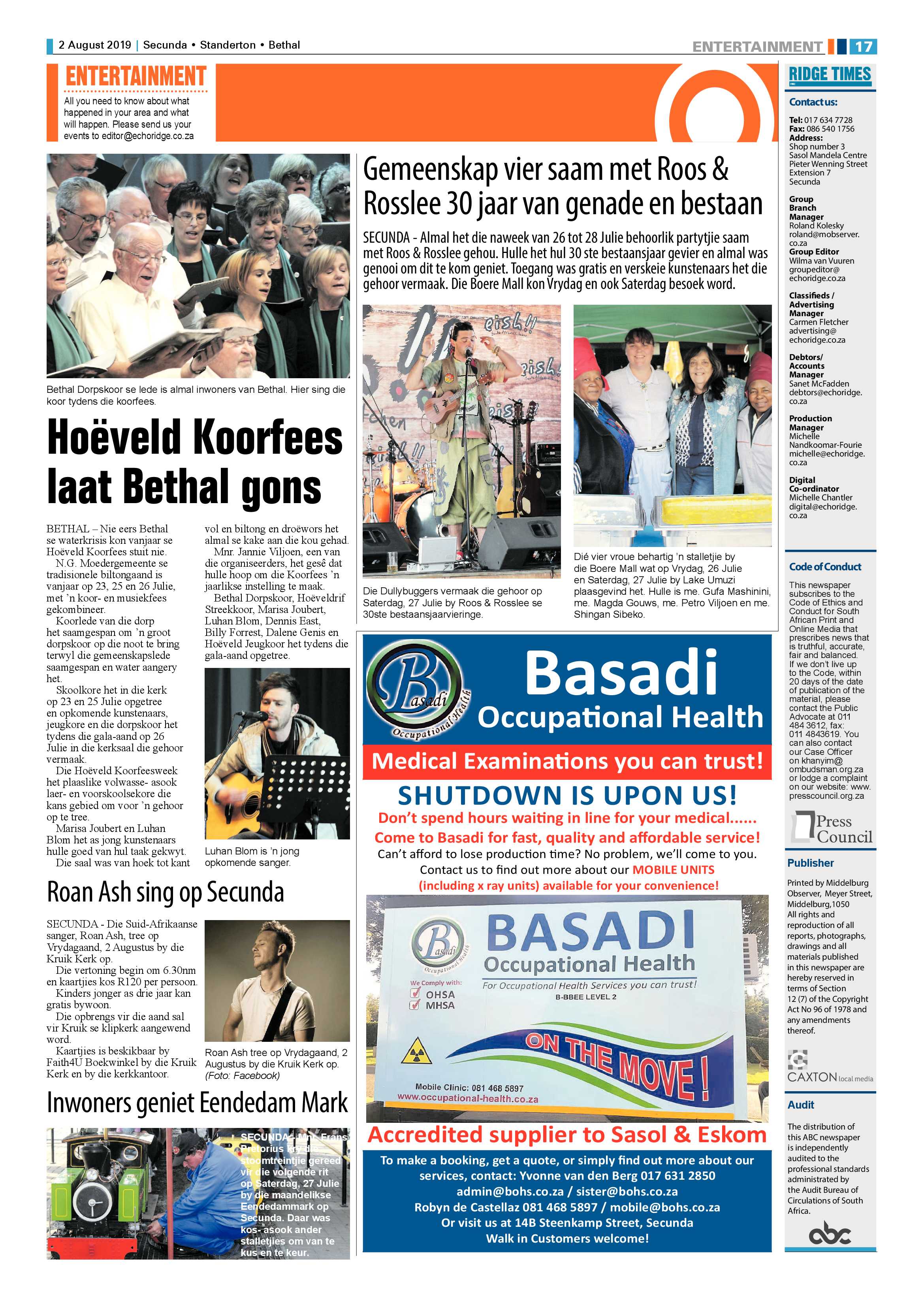 Standerton Advertiser 2 August 2019 page 21