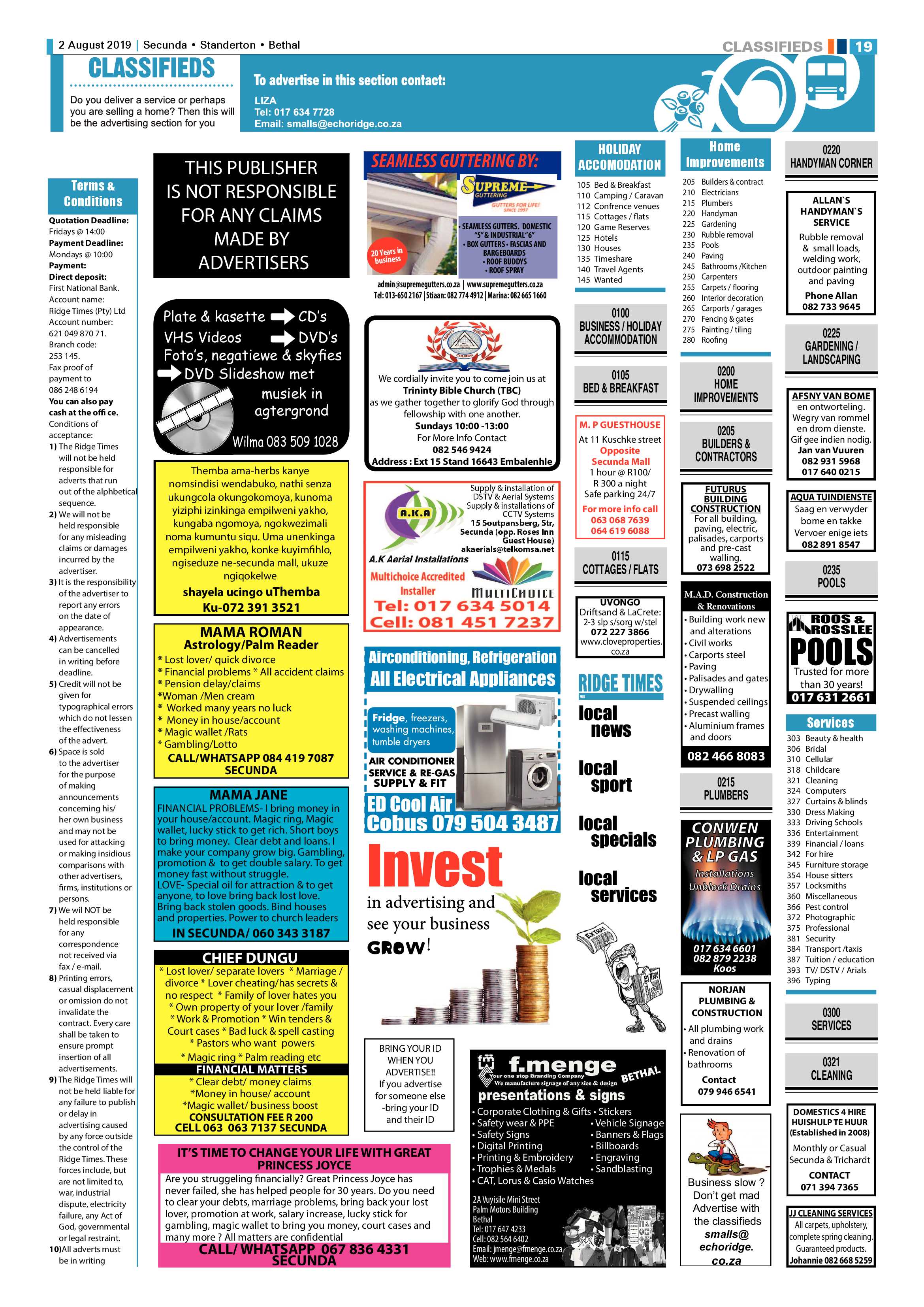 Standerton Advertiser 2 August 2019 page 23