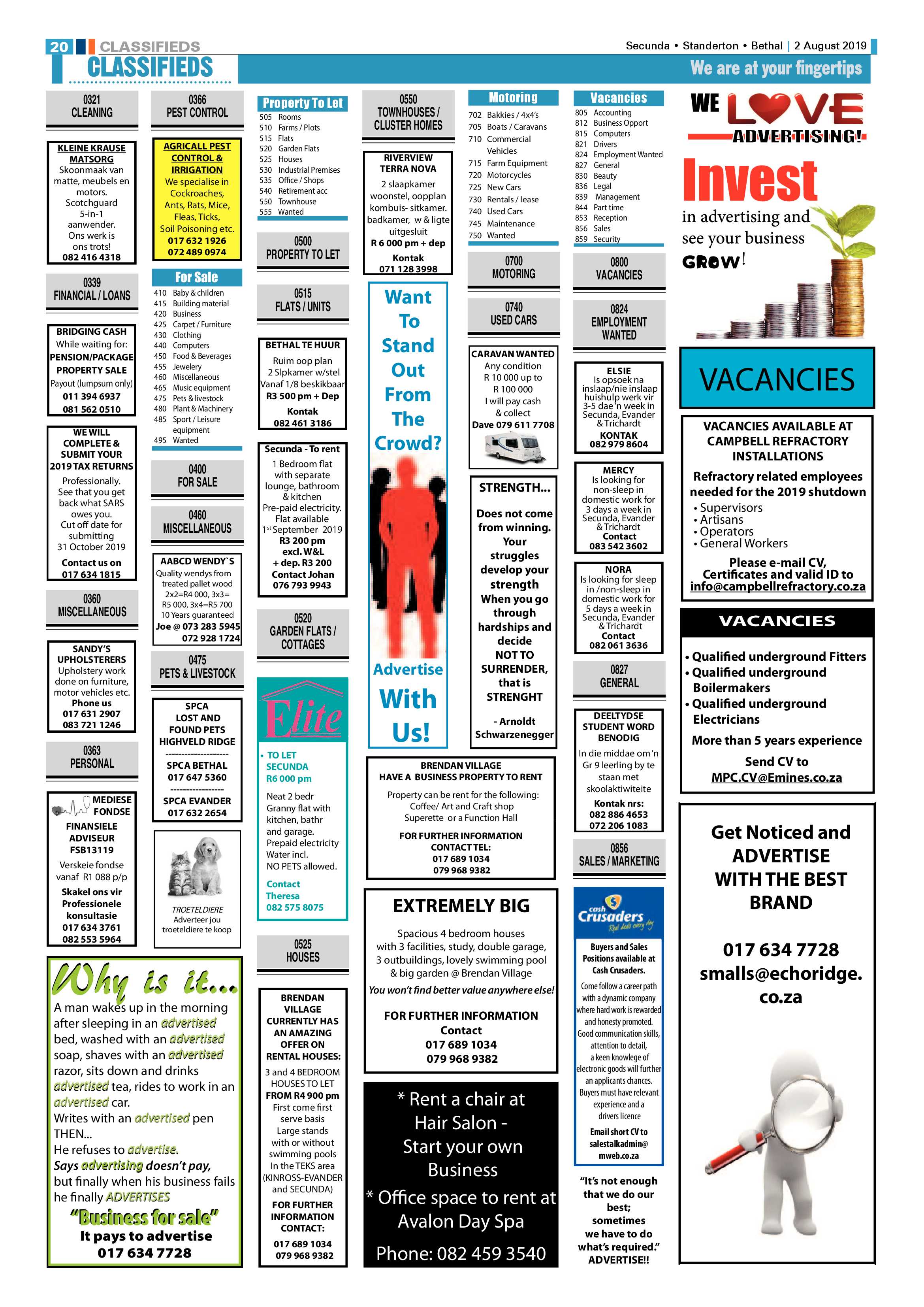 Standerton Advertiser 2 August 2019 page 24