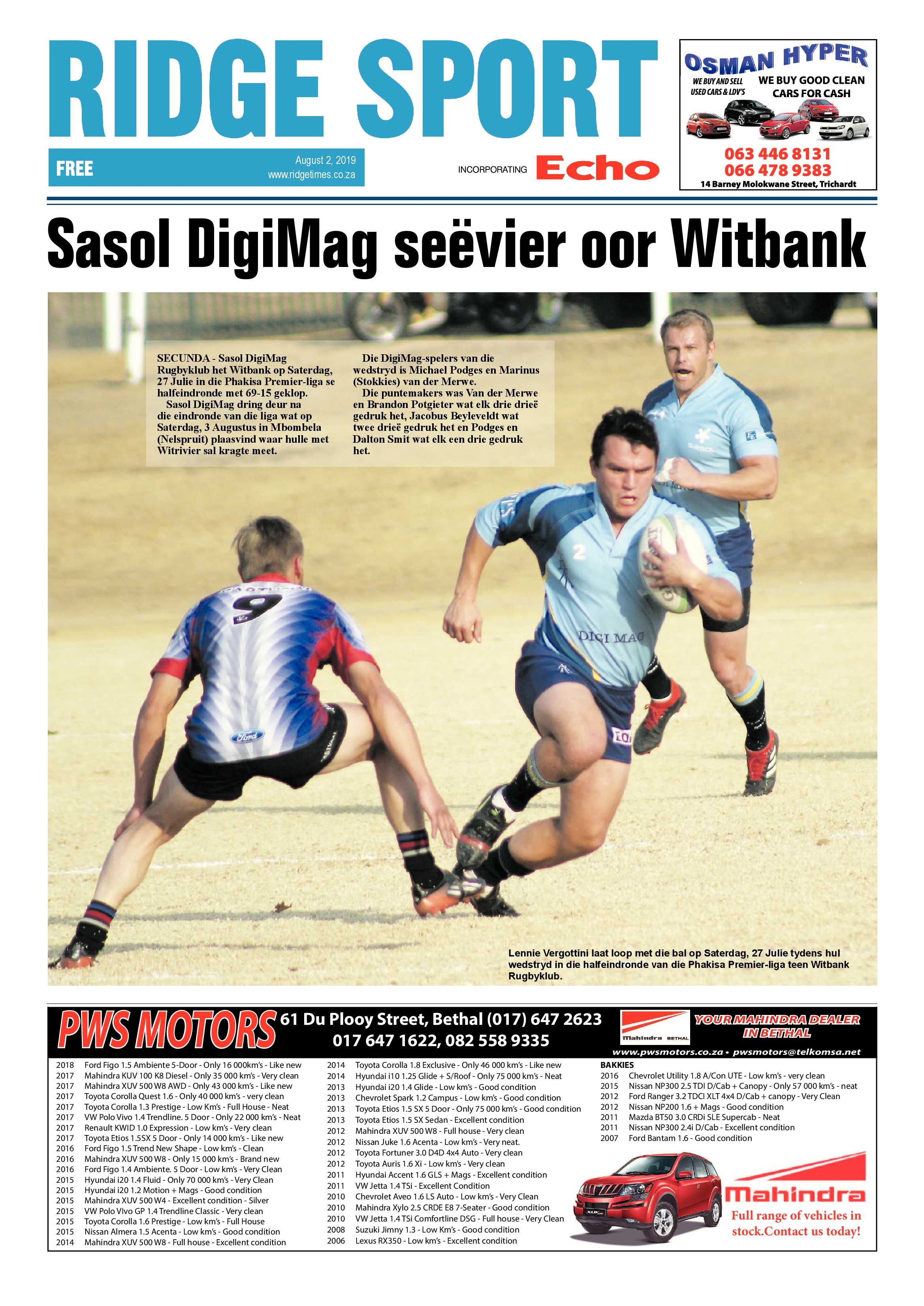 Standerton Advertiser 2 August 2019 page 28