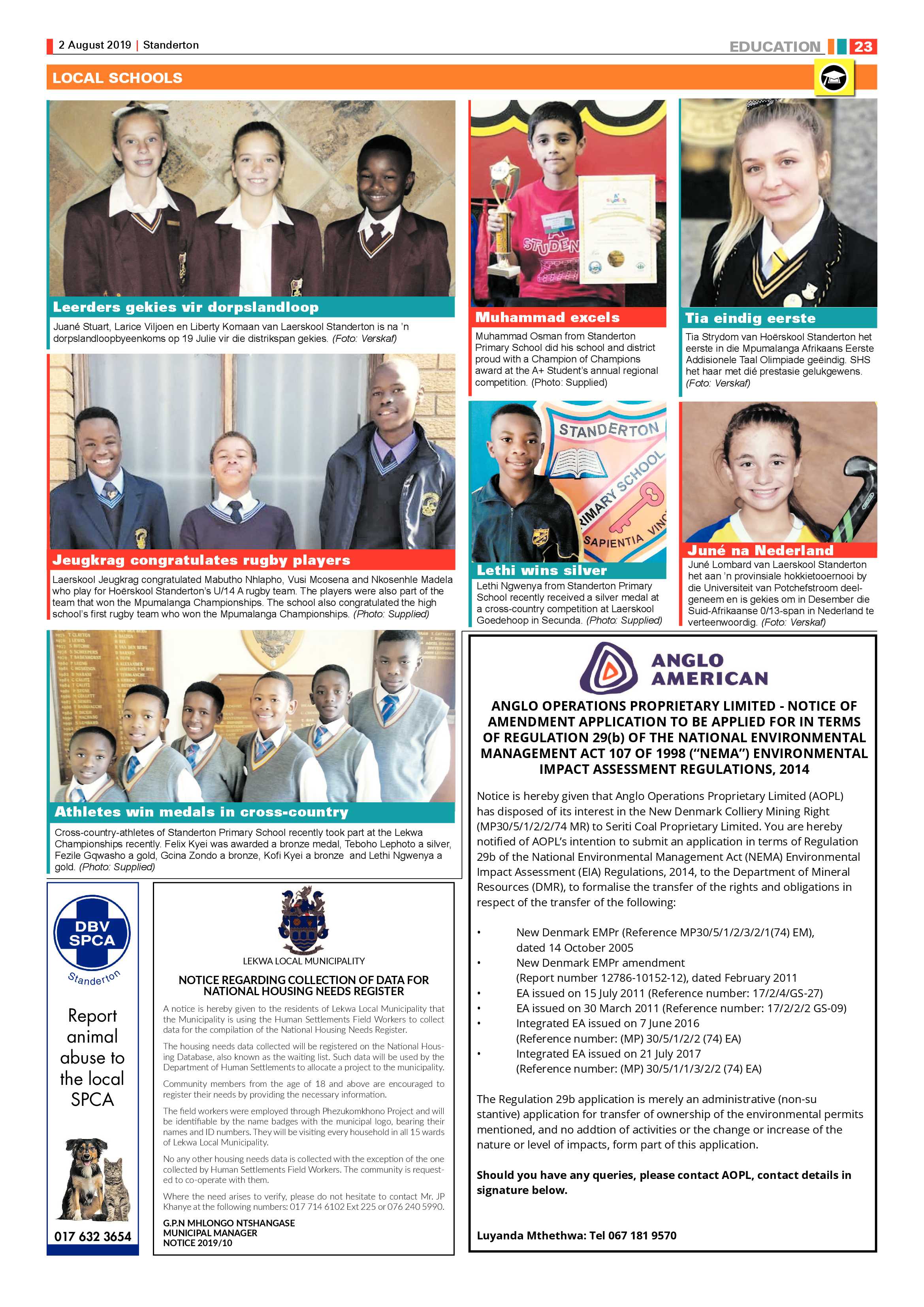 Standerton Advertiser 2 August 2019 page 31