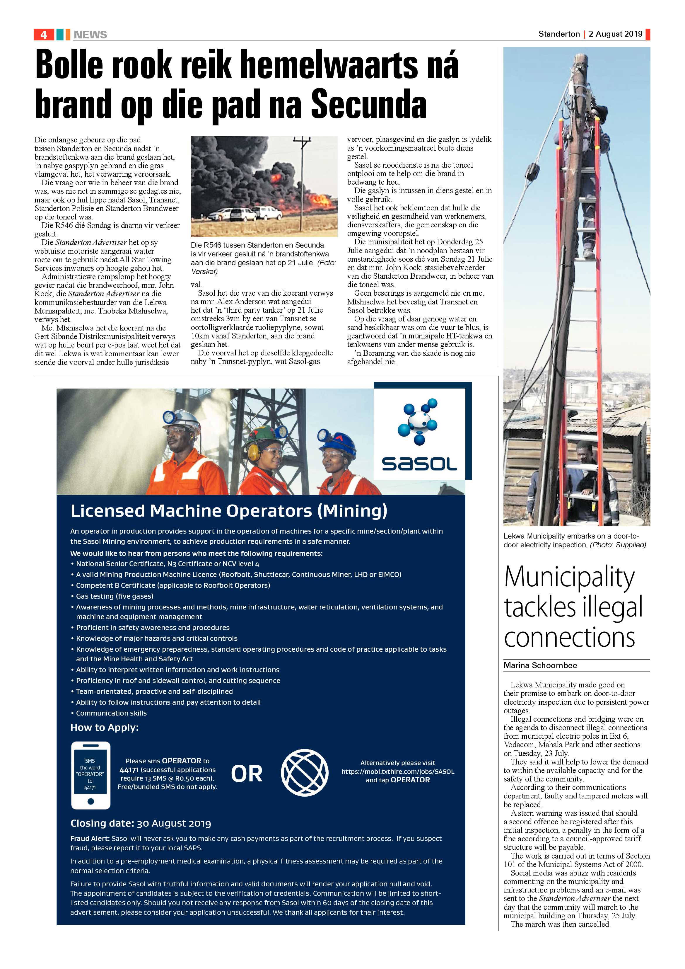Standerton Advertiser 2 August 2019 page 4