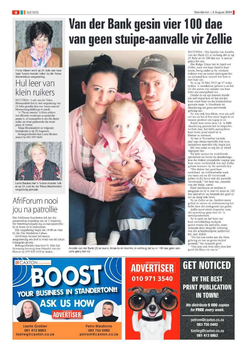 Standerton Advertiser 2 August 2024 page 4