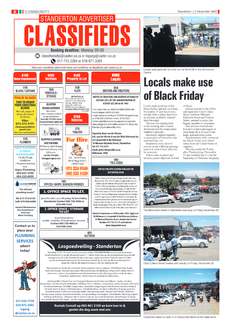 Standerton Advertiser 2 Dec 2022 page 6