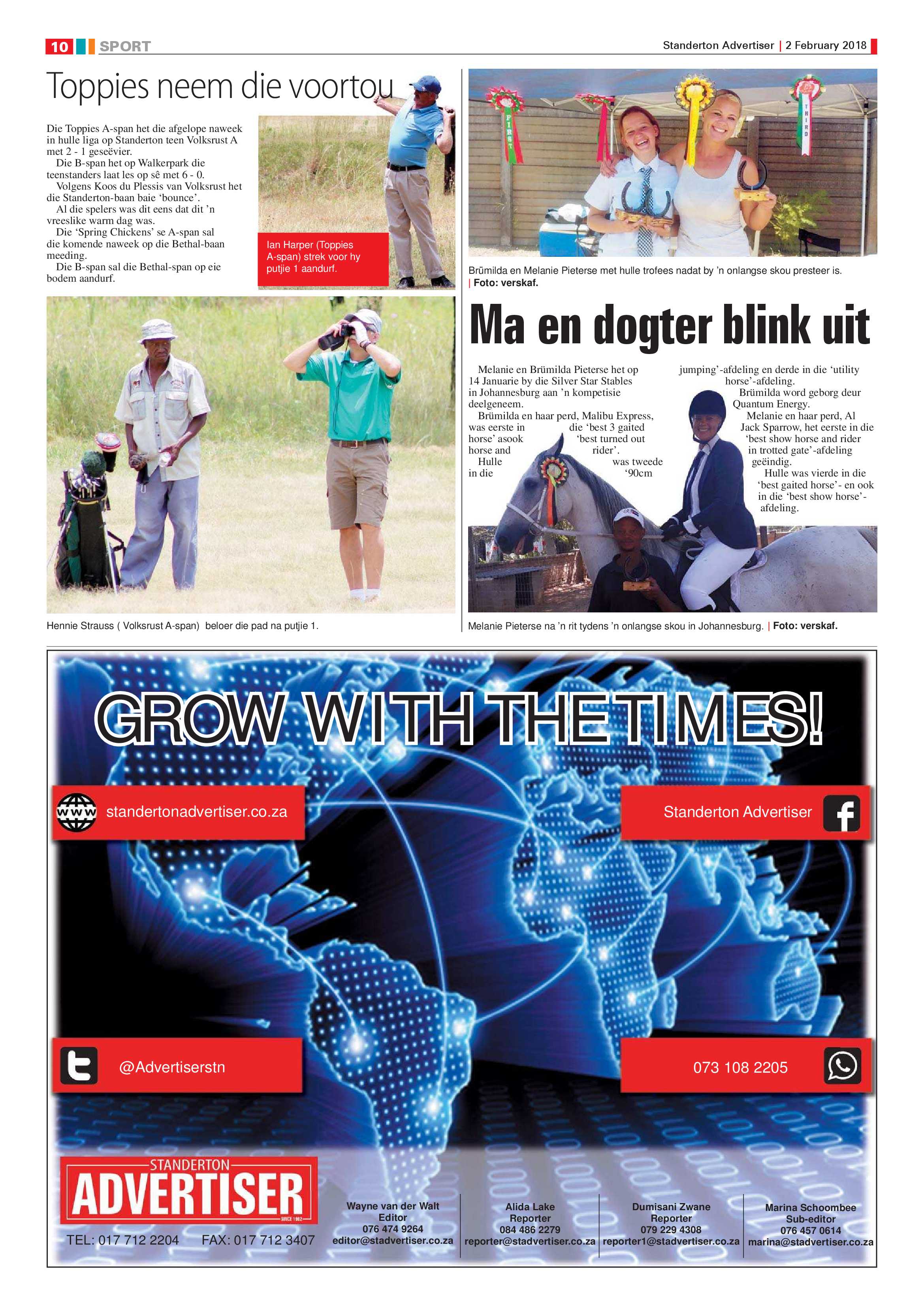 Standerton Advertiser 2 February 2018 page 10