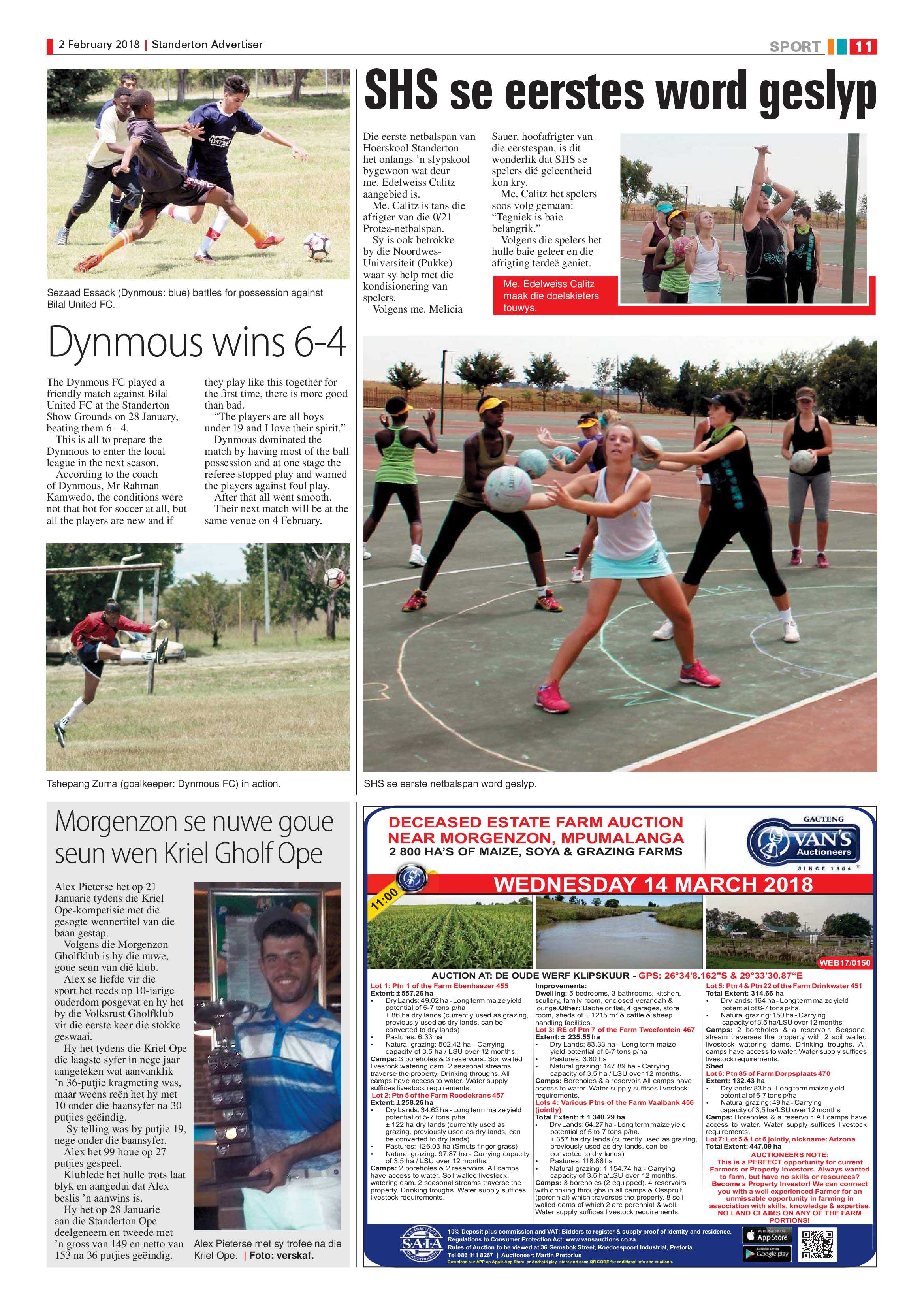 Standerton Advertiser 2 February 2018 page 11