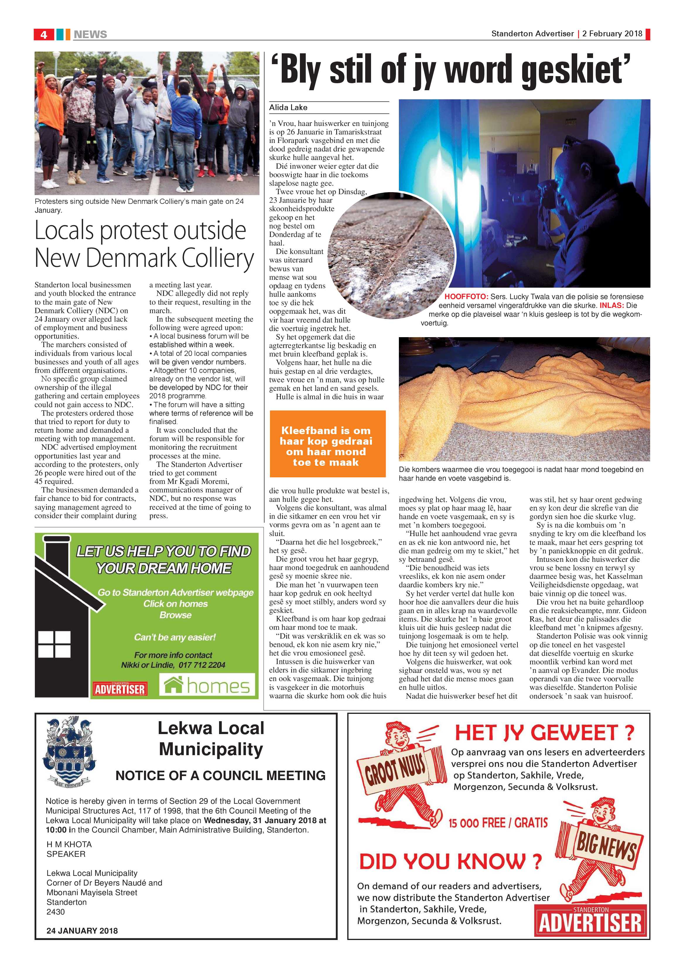 Standerton Advertiser 2 February 2018 page 4