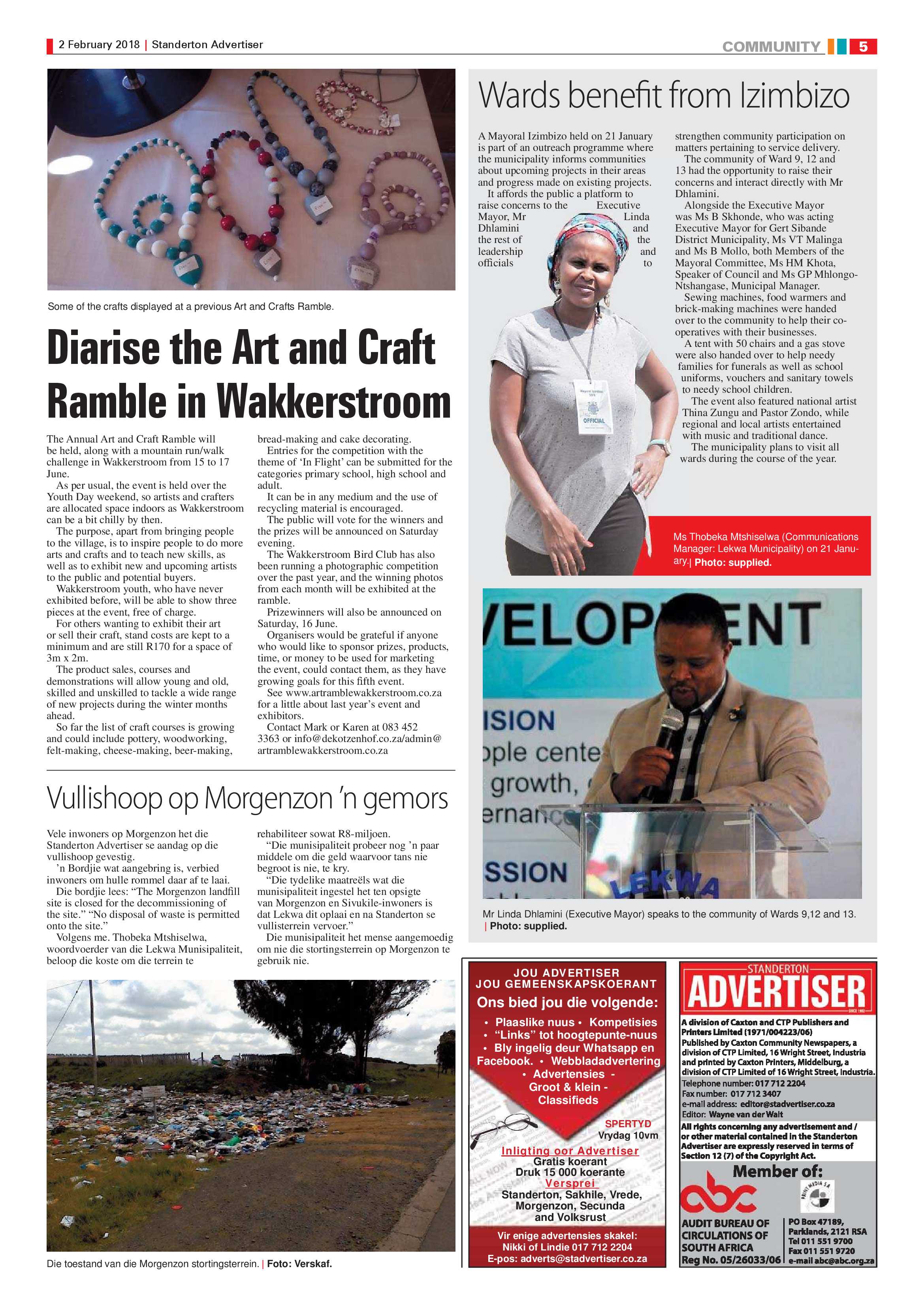 Standerton Advertiser 2 February 2018 page 5