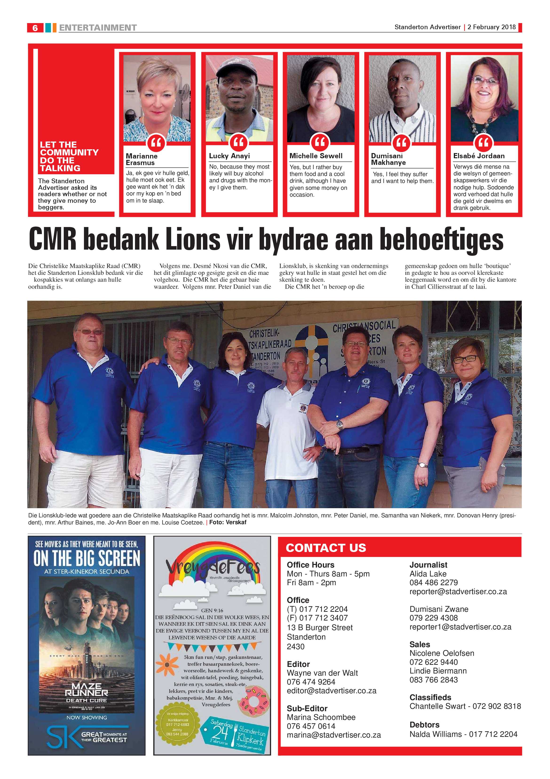 Standerton Advertiser 2 February 2018 page 6