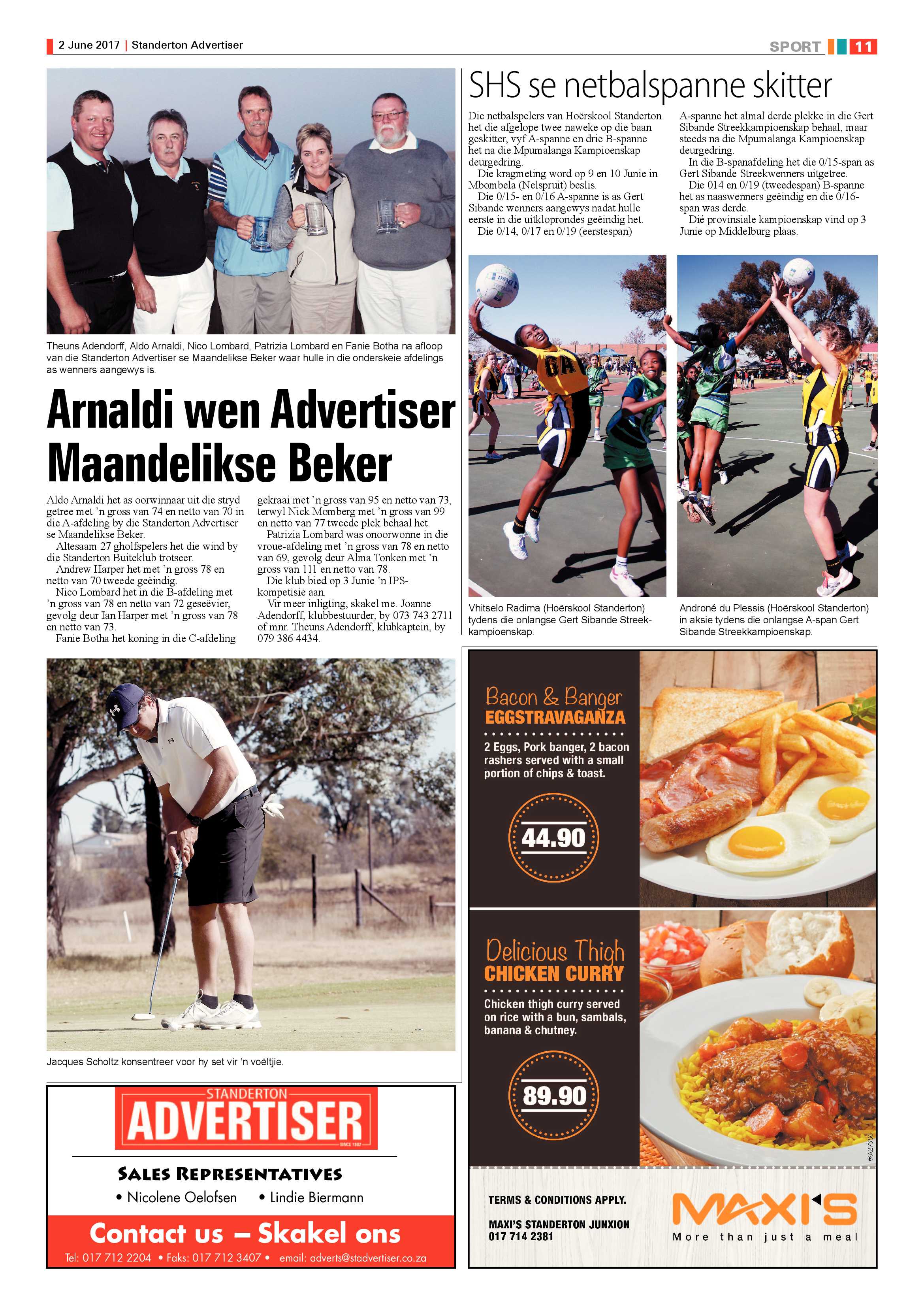 Standerton Advertiser 2 June 2017 page 11