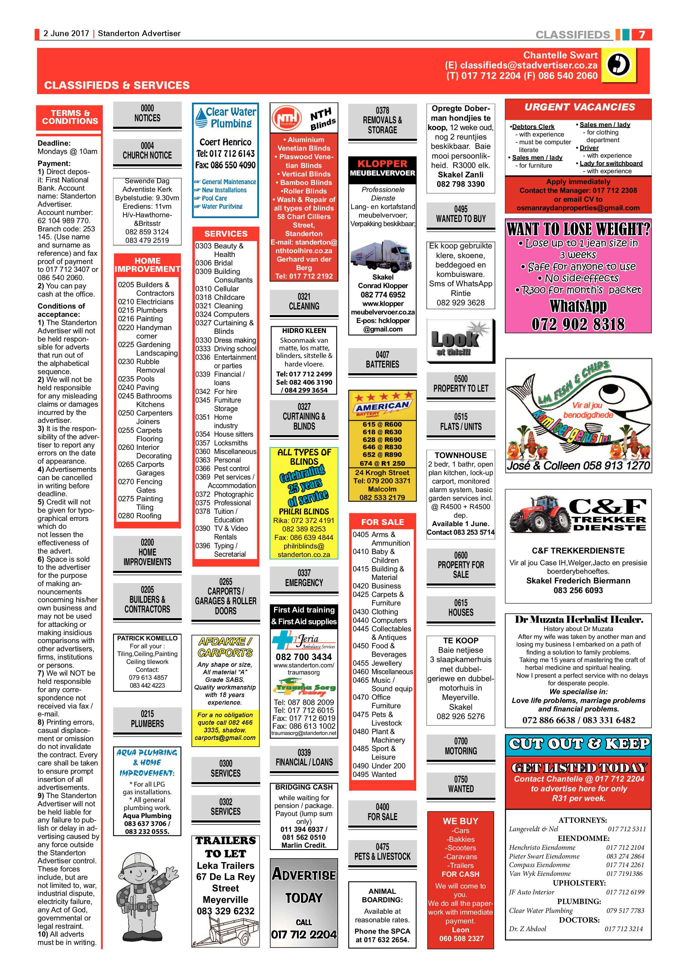 Standerton Advertiser 2 June 2017 page 7