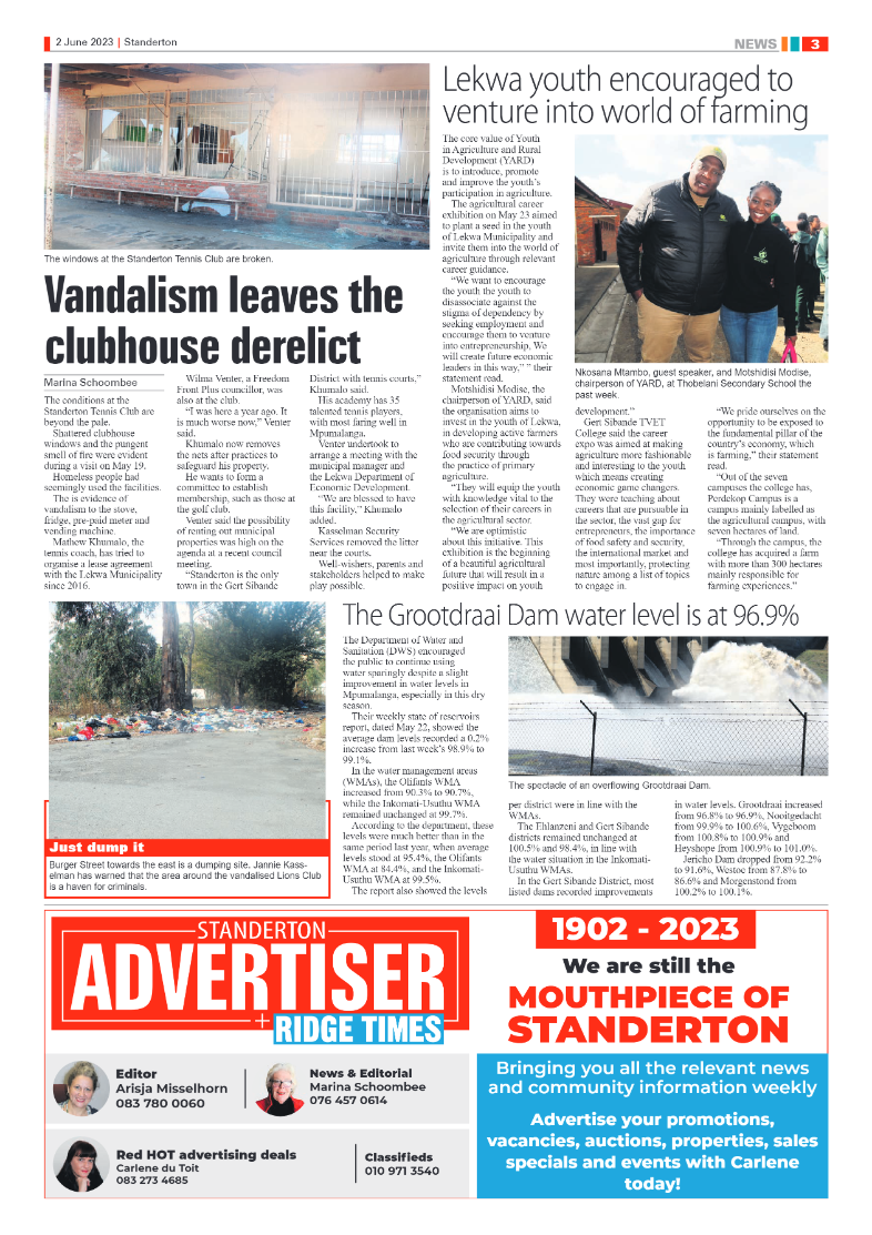 Standerton Advertiser 2 June 2023 page 3