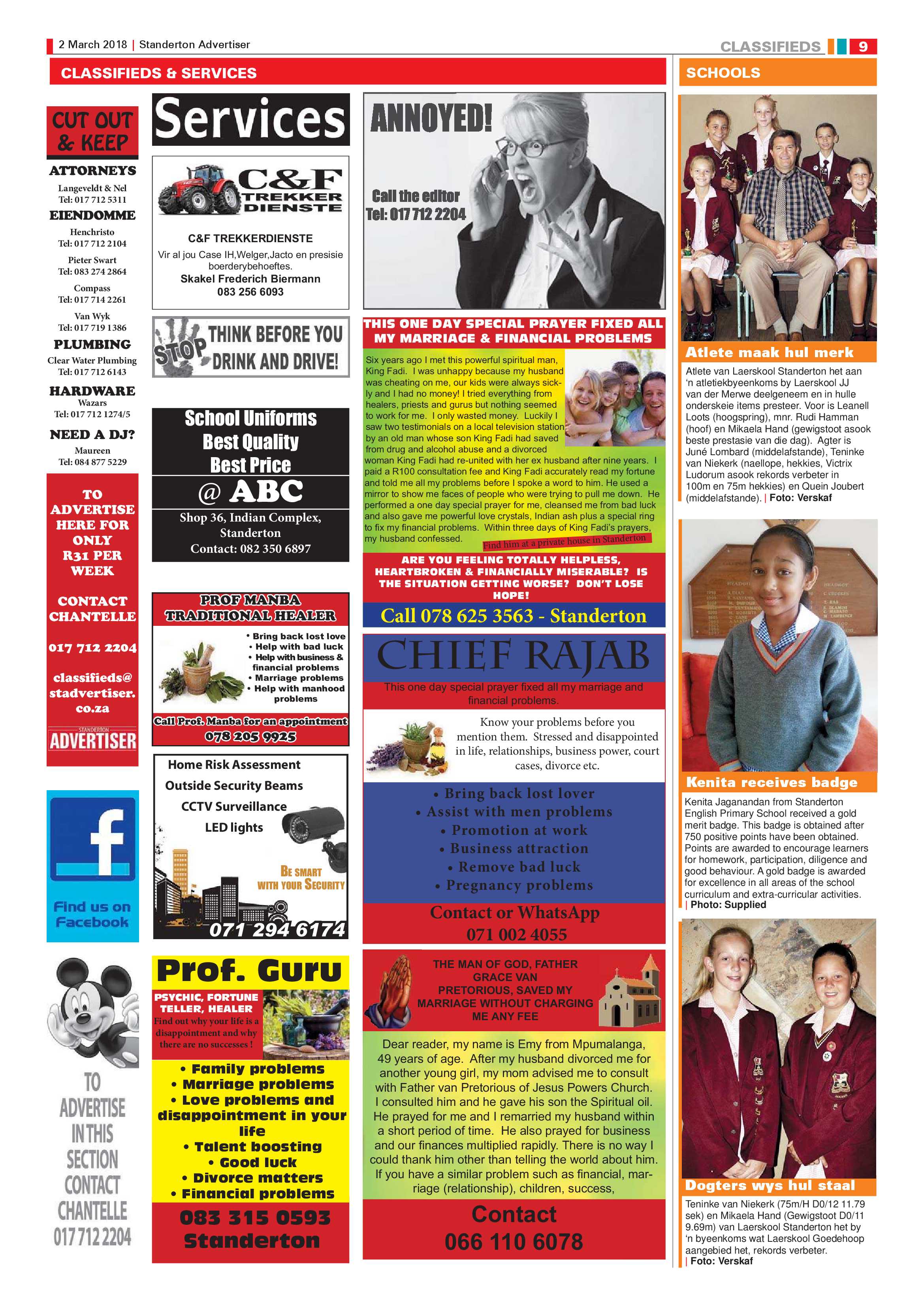 Standerton Advertiser 2 March 2018 page 9