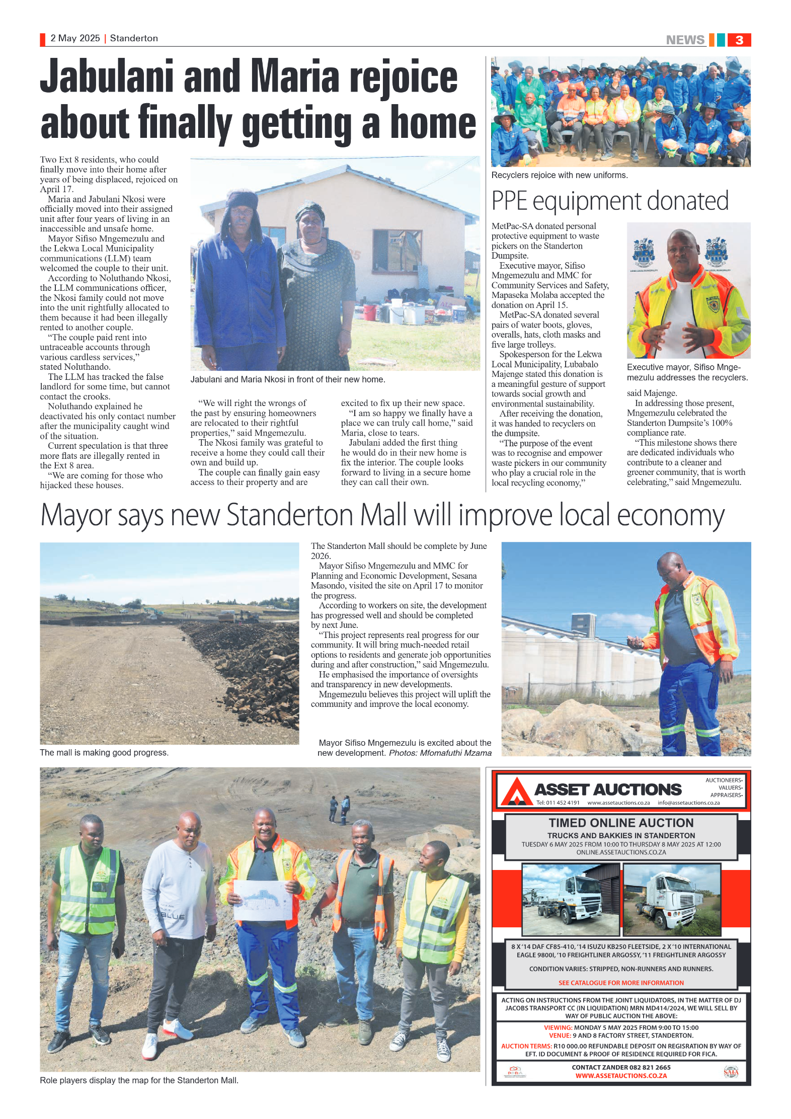Standerton Advertiser 2 May 2025 page 3