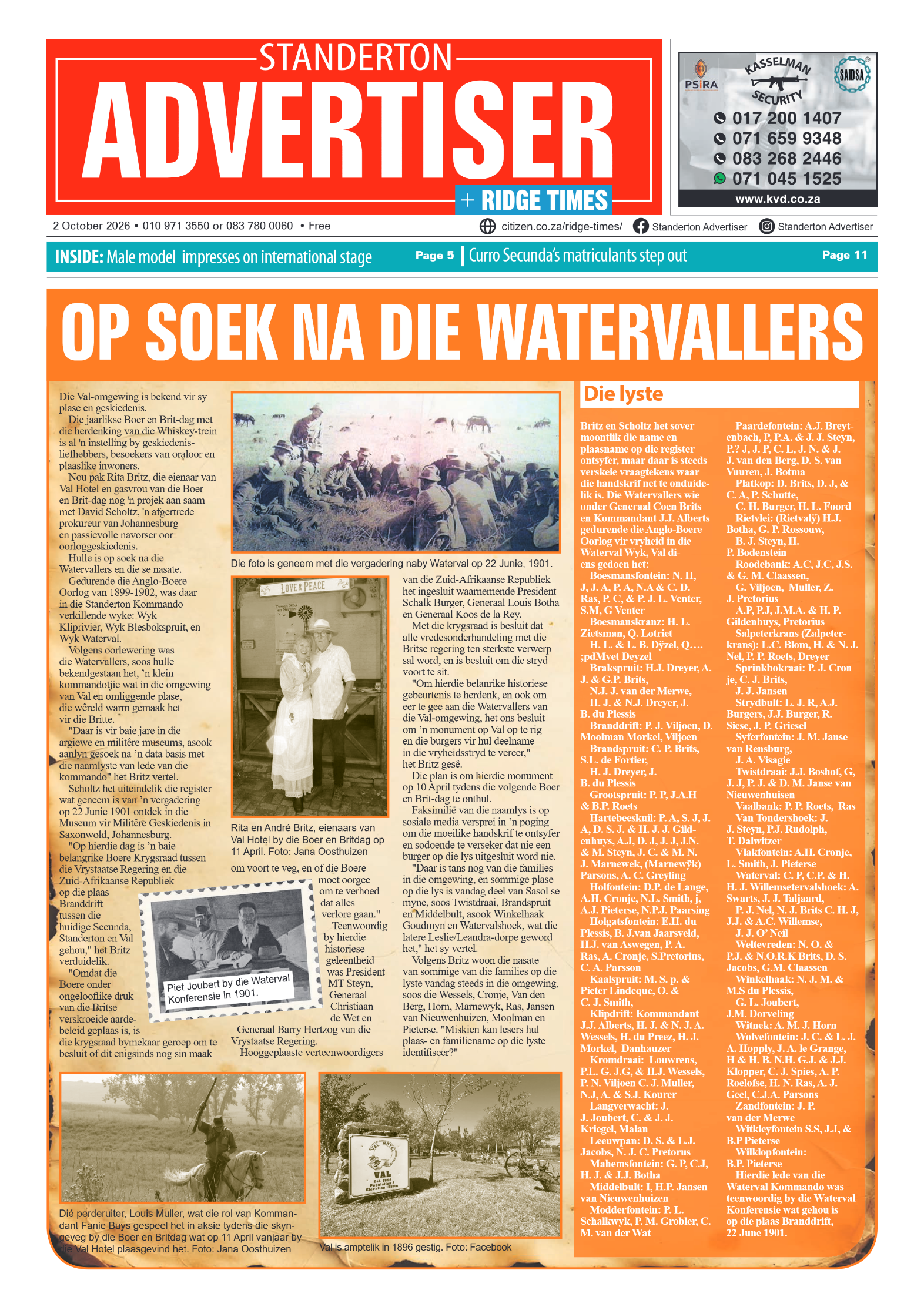 Standerton Advertiser 2 October 2026 page 1