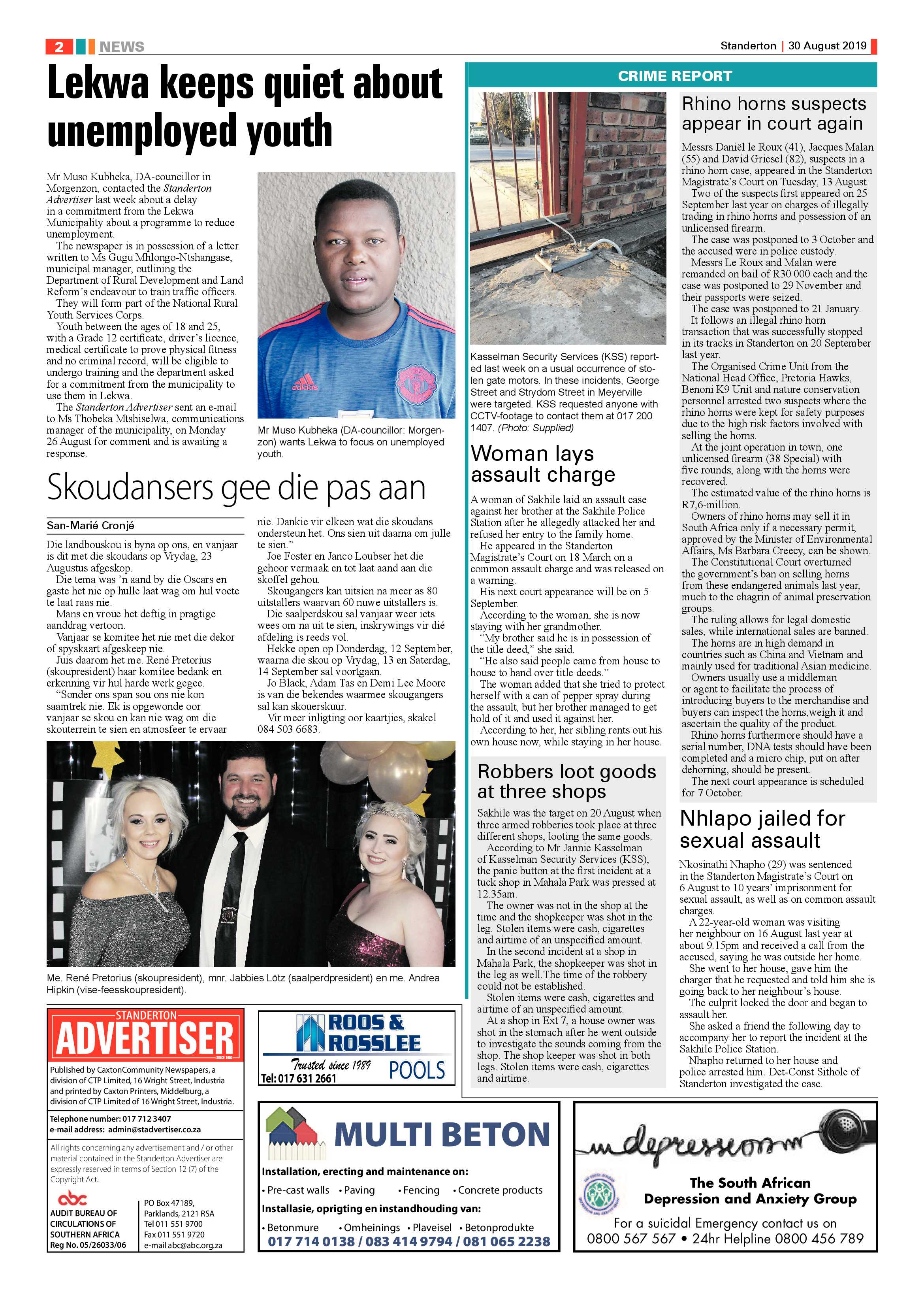 Standerton Advertiser 30 August 2019 page 2