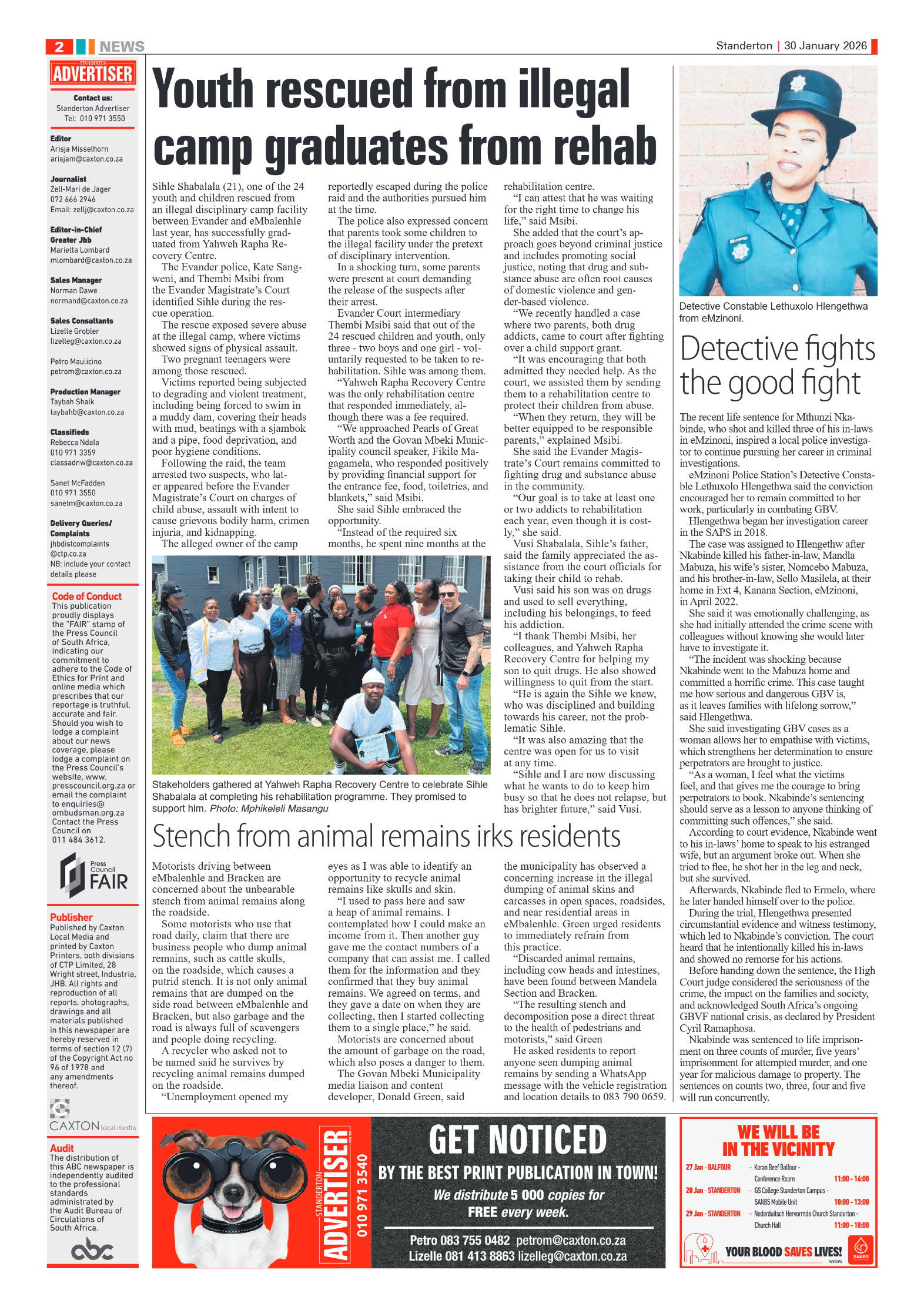 Standerton Advertiser 30 January 2026 page 2