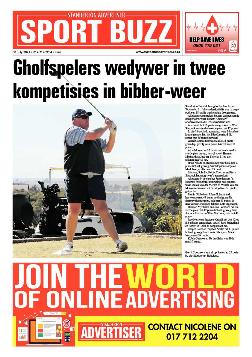Standerton Advertiser 30 July 2021 page 12