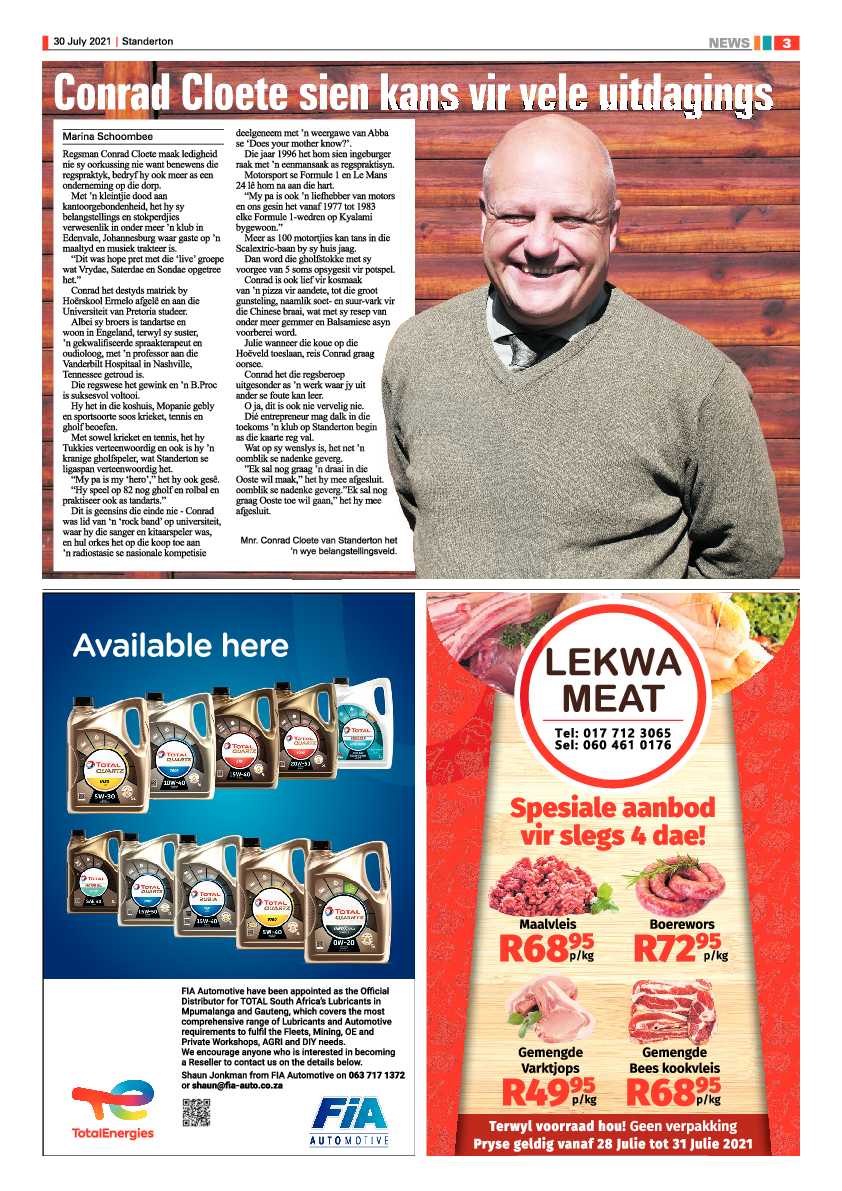 Standerton Advertiser 30 July 2021 page 3