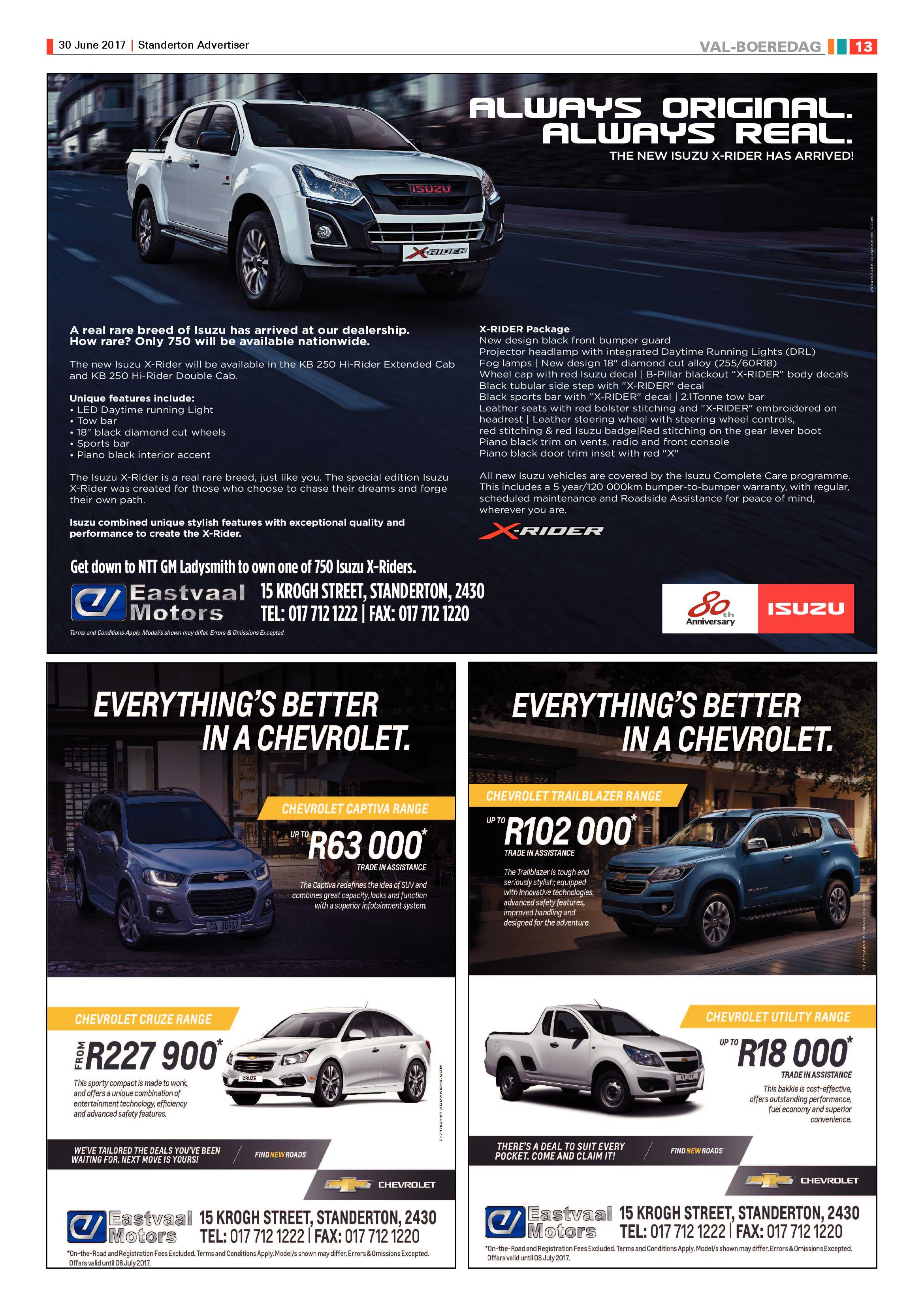 Standerton Advertiser 30 June 2017 page 13