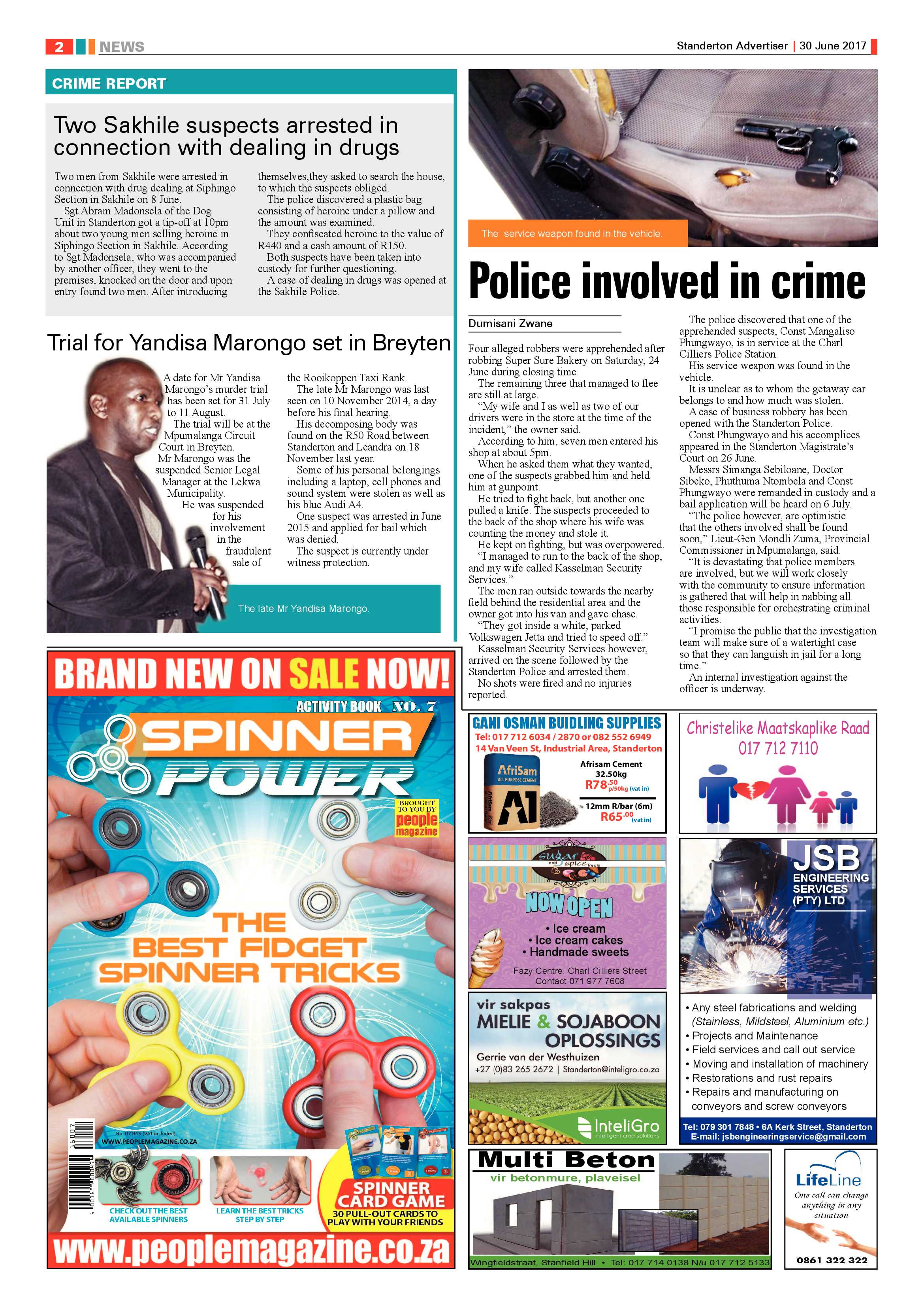 Standerton Advertiser 30 June 2017 page 2