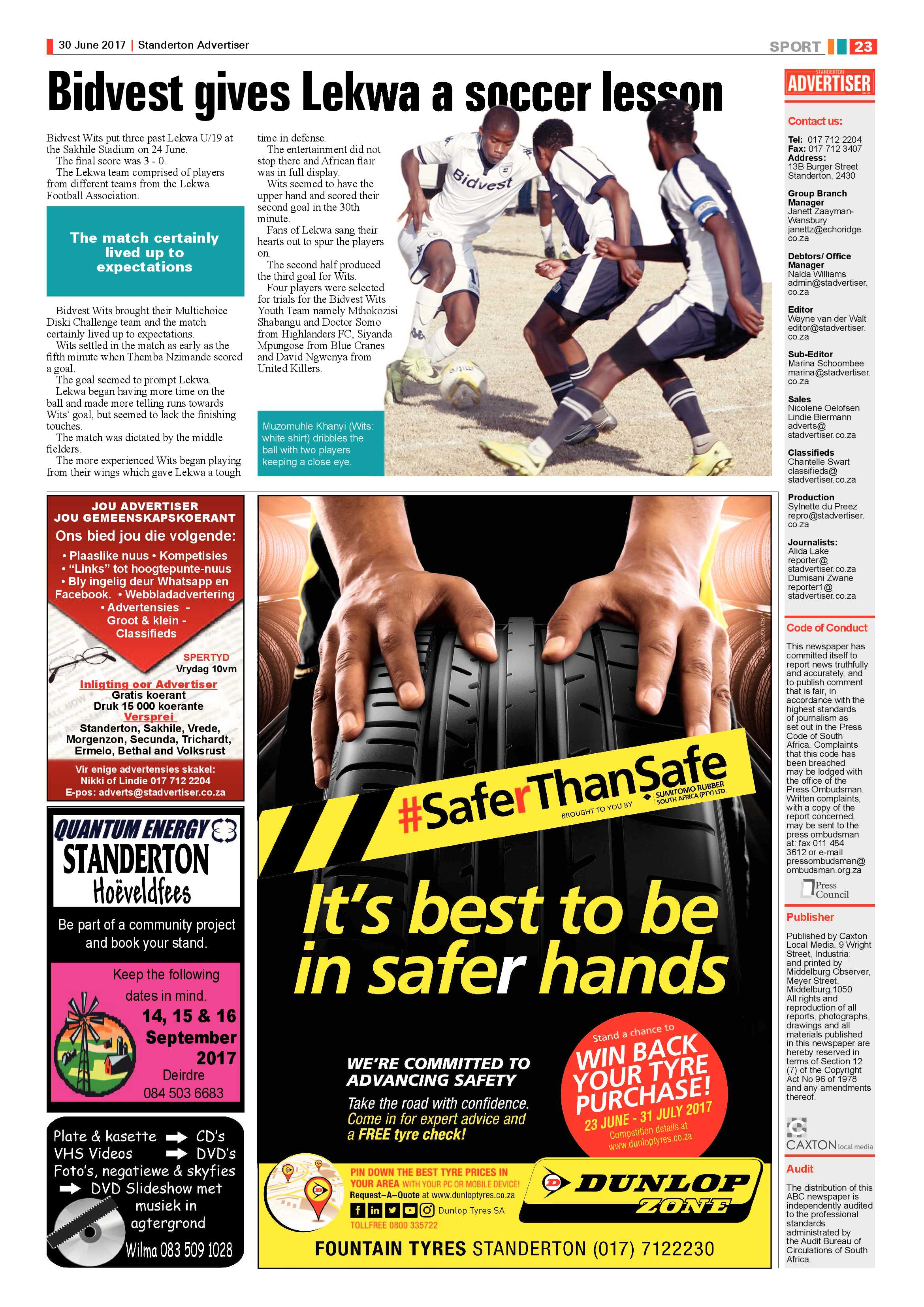 Standerton Advertiser 30 June 2017 page 23