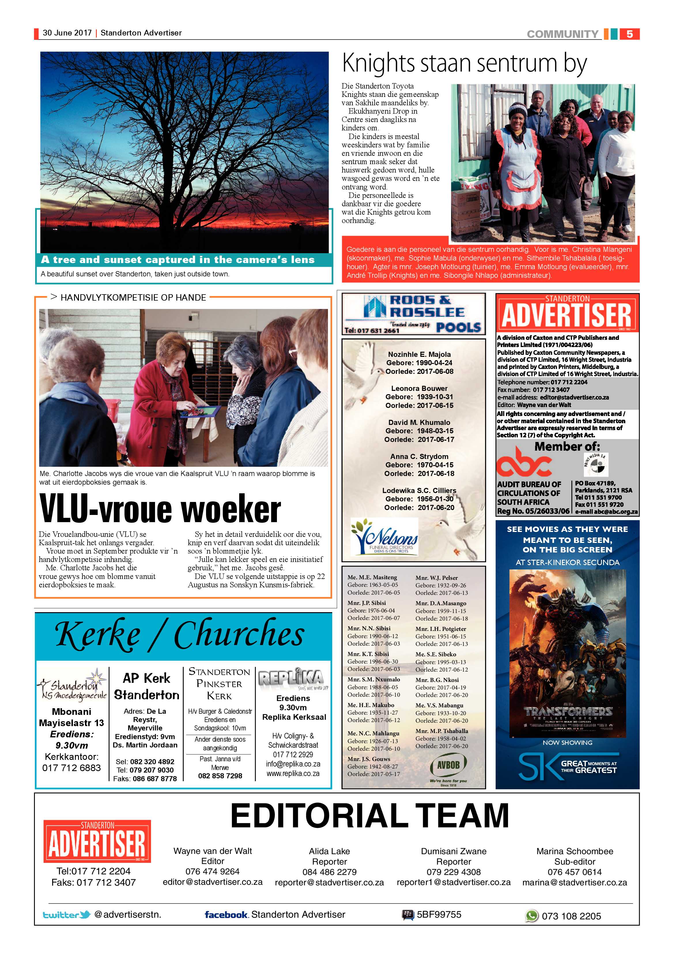 Standerton Advertiser 30 June 2017 page 5