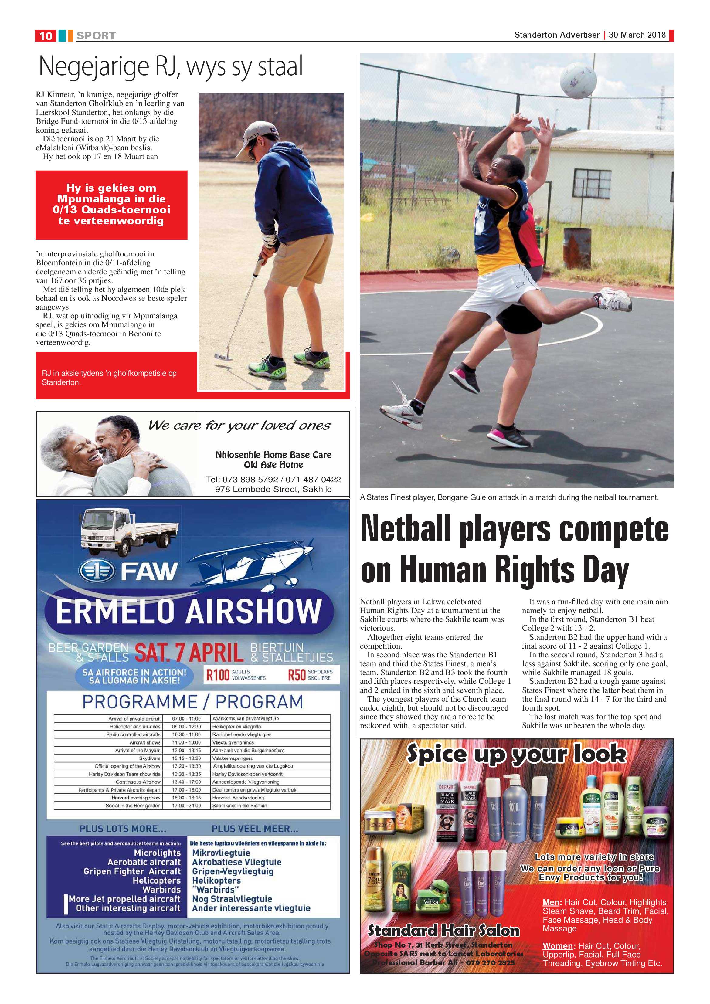 Standerton Advertiser 30 March 2018 page 10