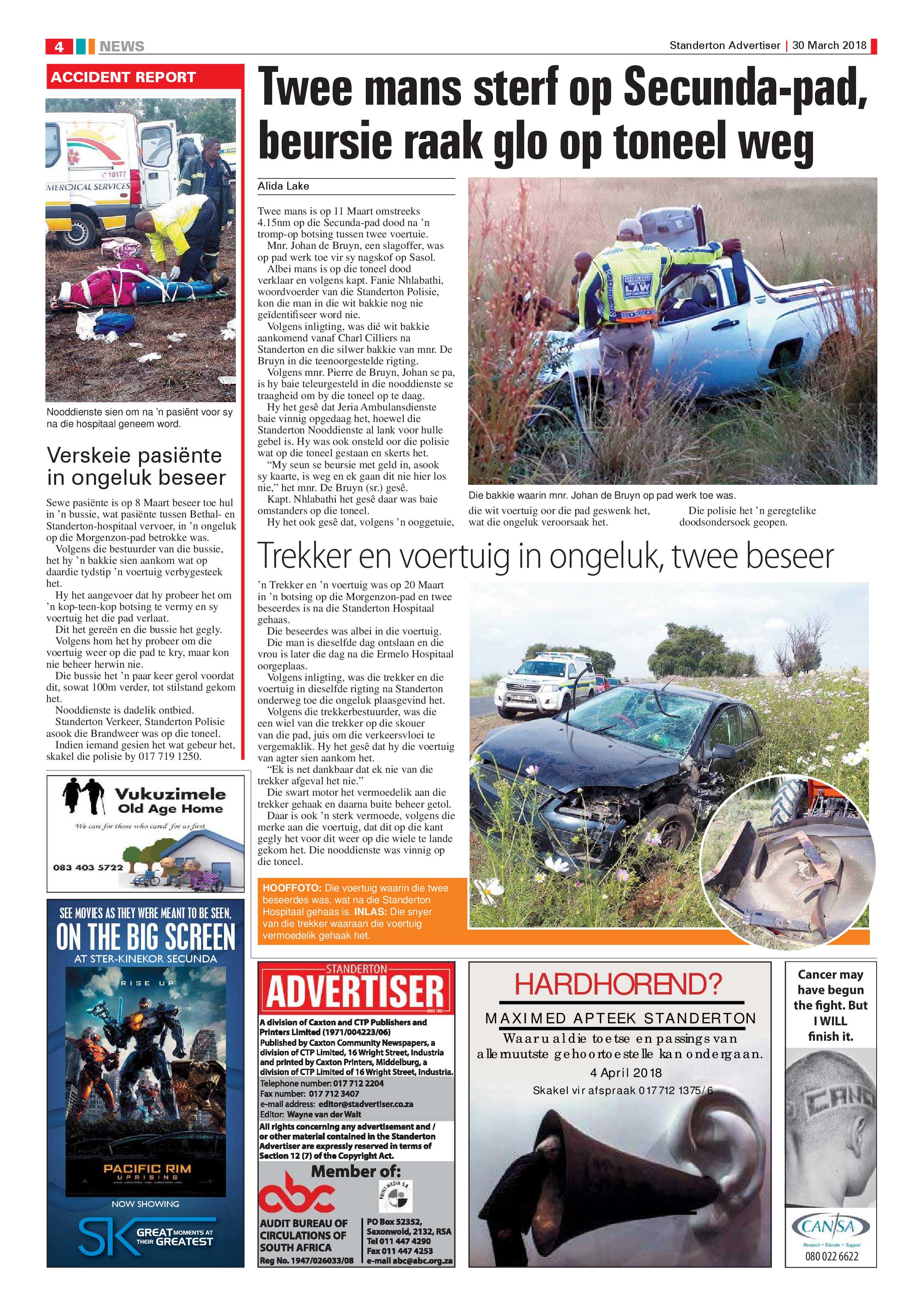 Standerton Advertiser 30 March 2018 page 4