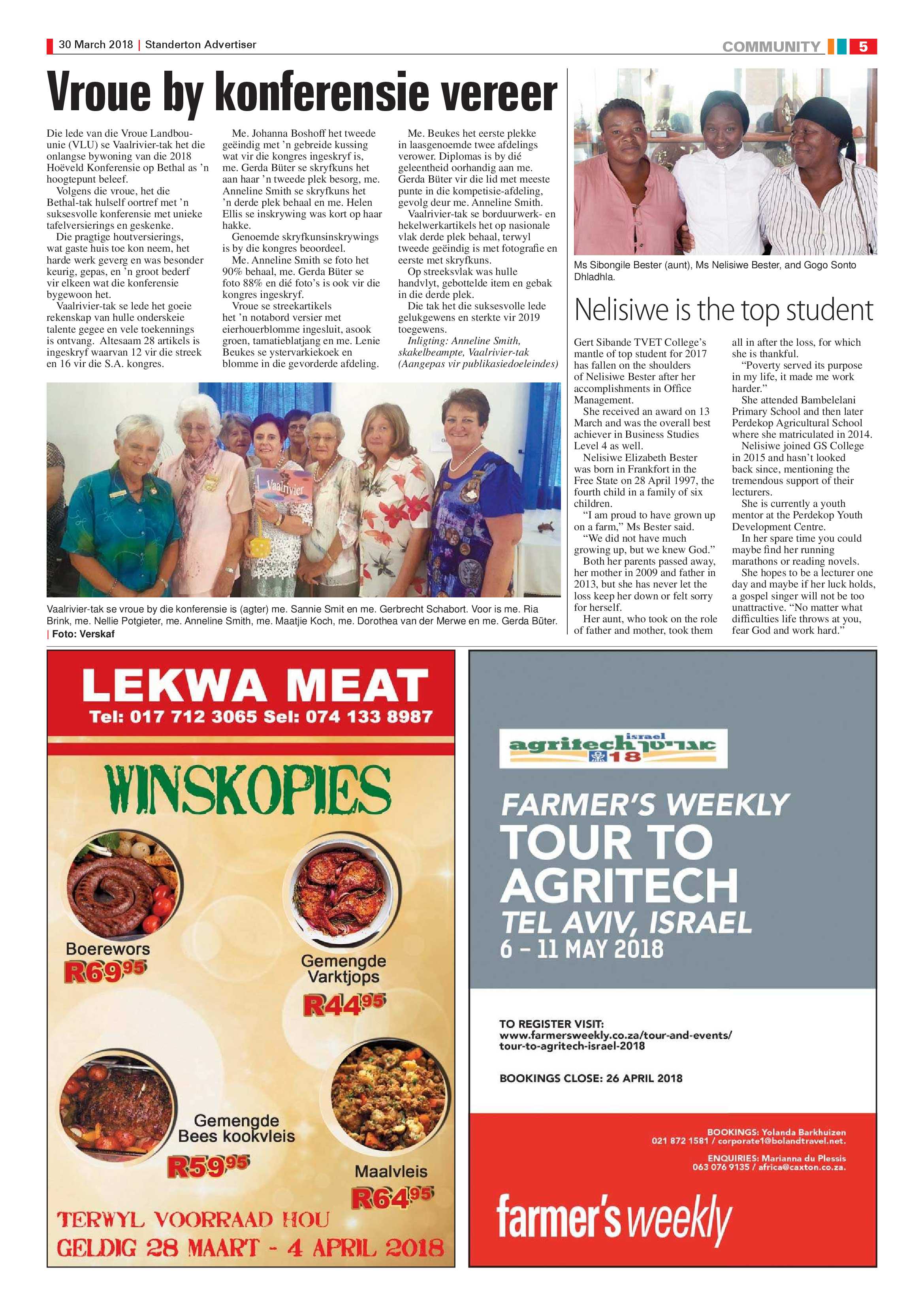 Standerton Advertiser 30 March 2018 page 5