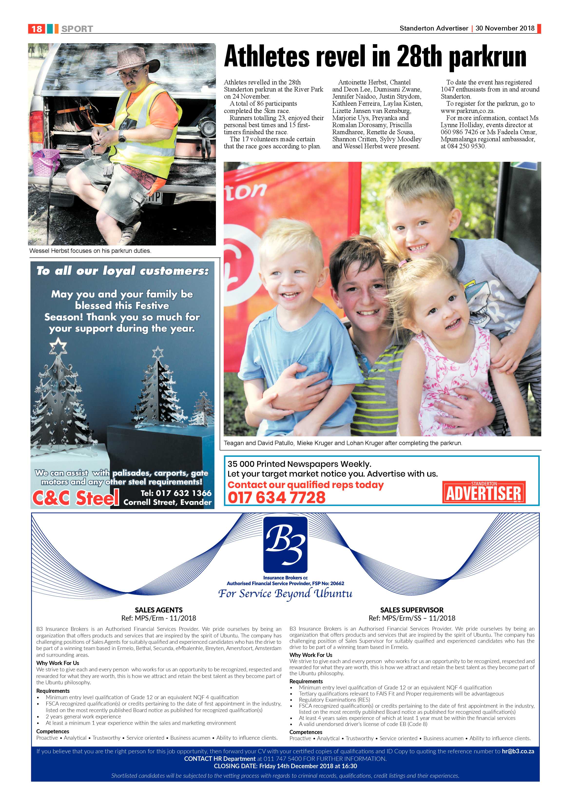 Standerton Advertiser 30 November 2018 page 17